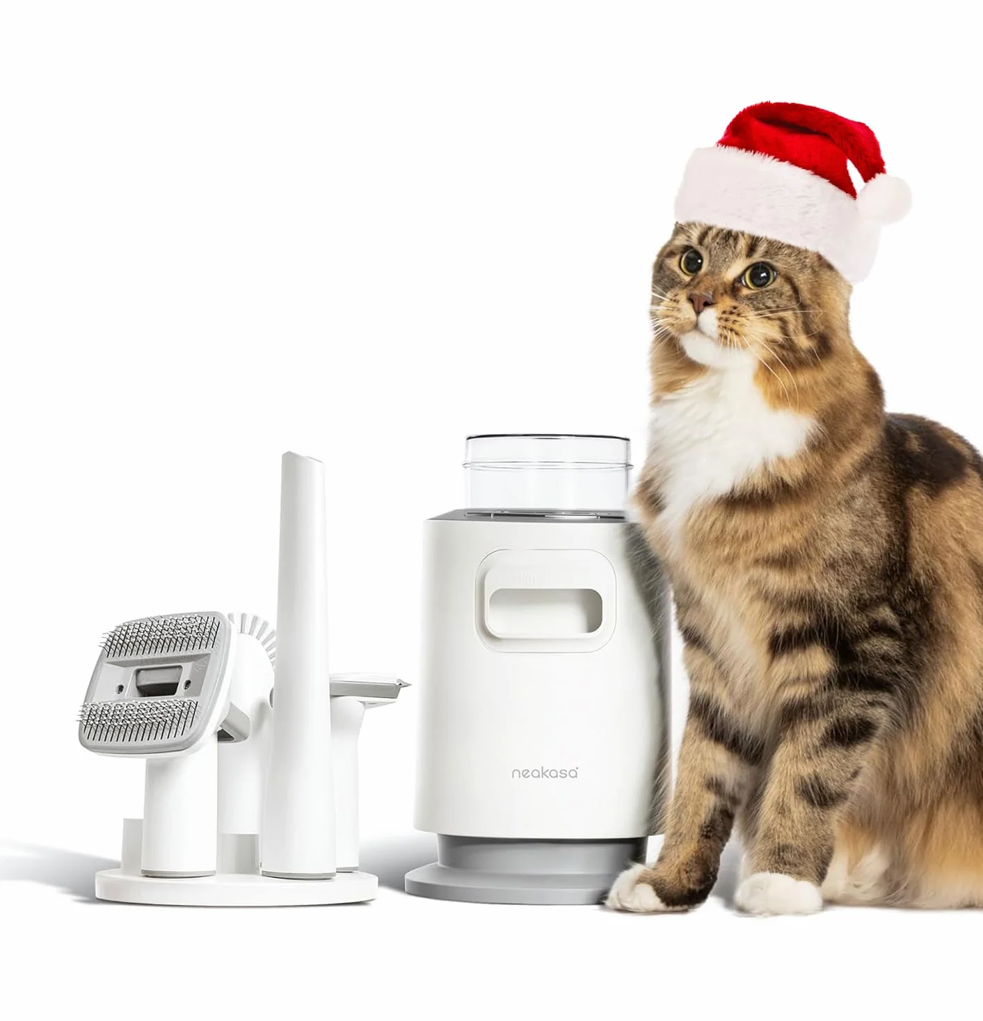 Neakasa P0 Tosatrice per cani con aspirazione a Vuoto per Animali Domestici, toelettatura silenziosa per Cani e Gatto Pelo Lungo Professionale, toelettatura Per la depilazione (Bianco)
