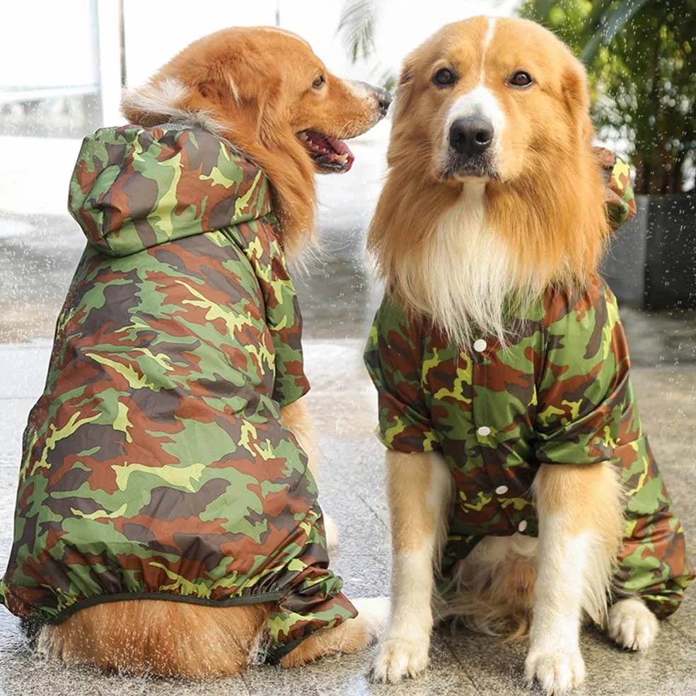 Il cappotto da pioggia del cane, Impermeabile for cani di grandi dimensioni, regolabile, impermeabile for animali domestici, giacca antipioggia leggera con cappuccio e for(6xl)