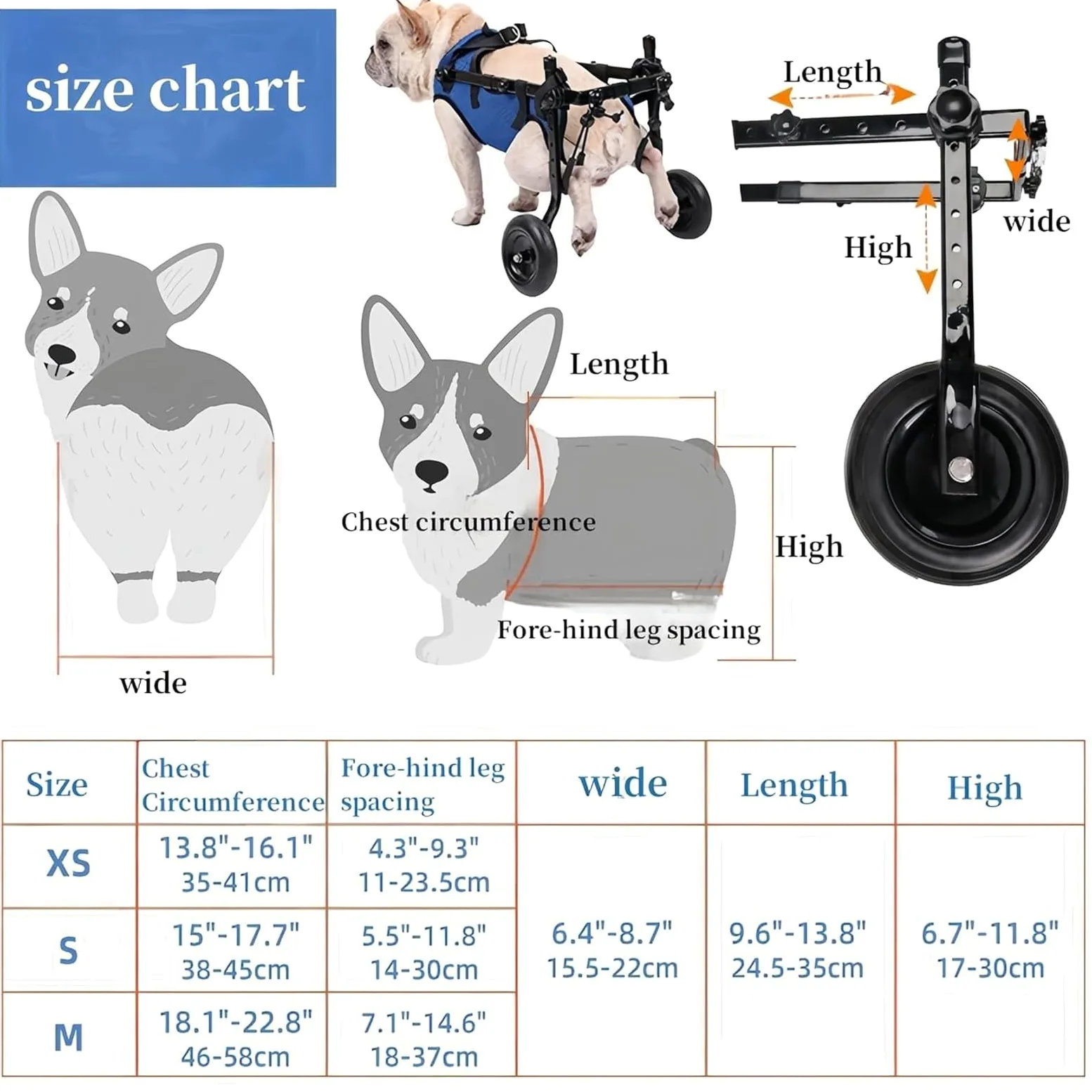 Passeggini Per Carrozzine Per Cani, Carrozzine Per Cani Per Camminare Con Zampe Posteriori Disabili, Carrello Per La Mobilità Della Carrozzina Per Cani(Small)