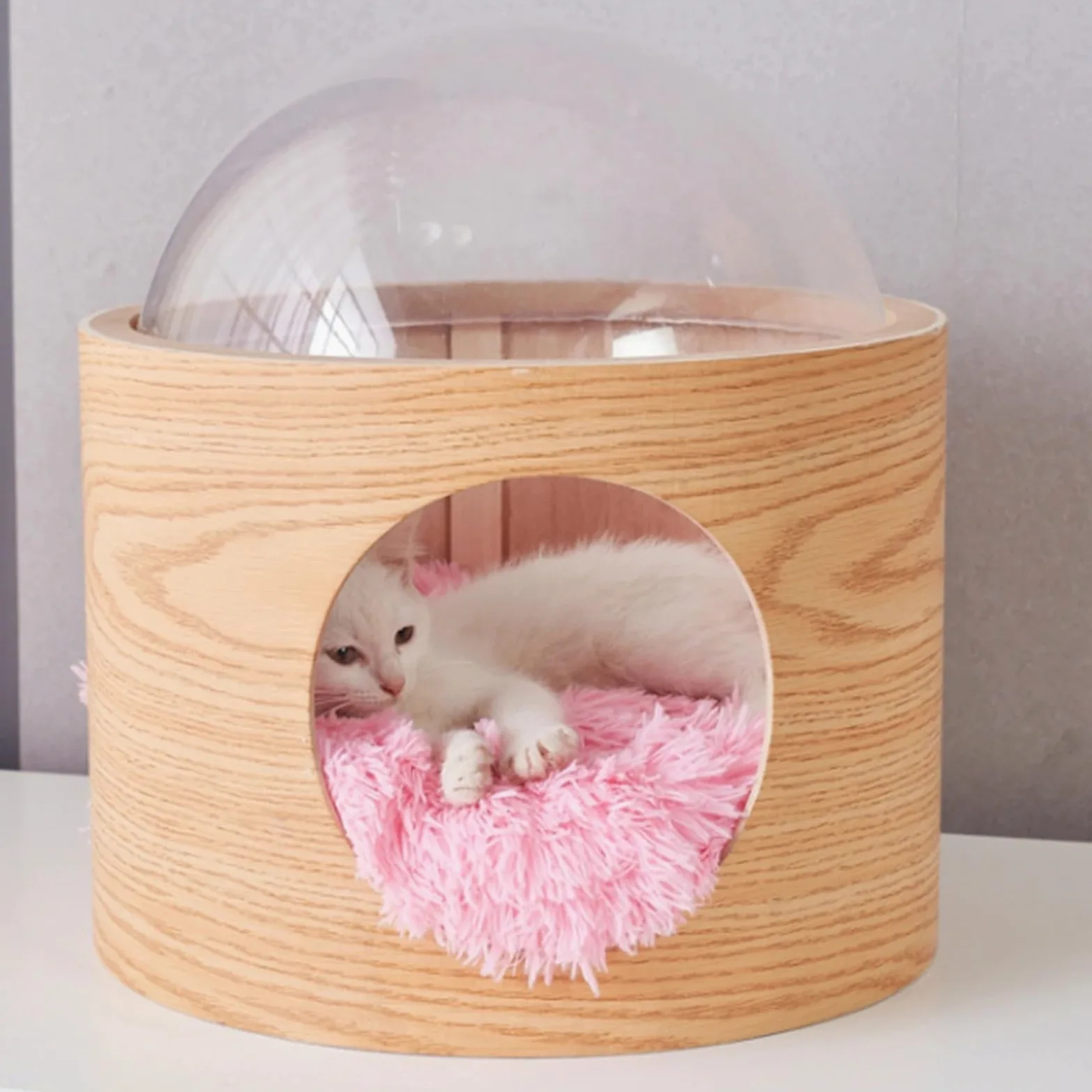 Oblò per Animali Domestici, Copertura A Cupola For Letto Capsula Trasparente Space Clear Finestra, Gatti, Fai Da Te, Di Ricambio, Lettiera, Mobile, Portatile(30cm)