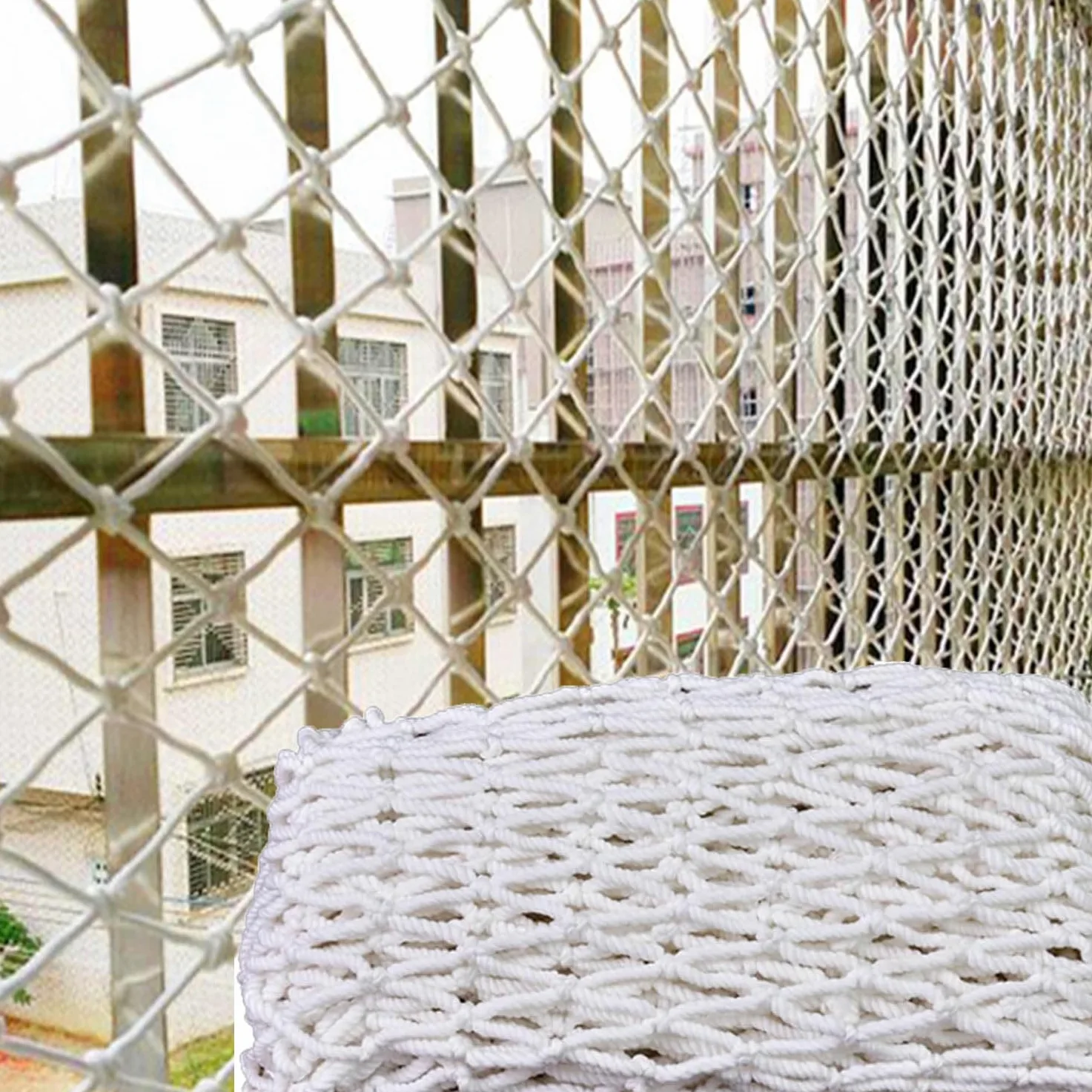 Rete di sicurezza per finestre e balconi, protezione anti-caduta per bambini e animali domestici, design a rete resistente, dimensioni 1 x 10 m