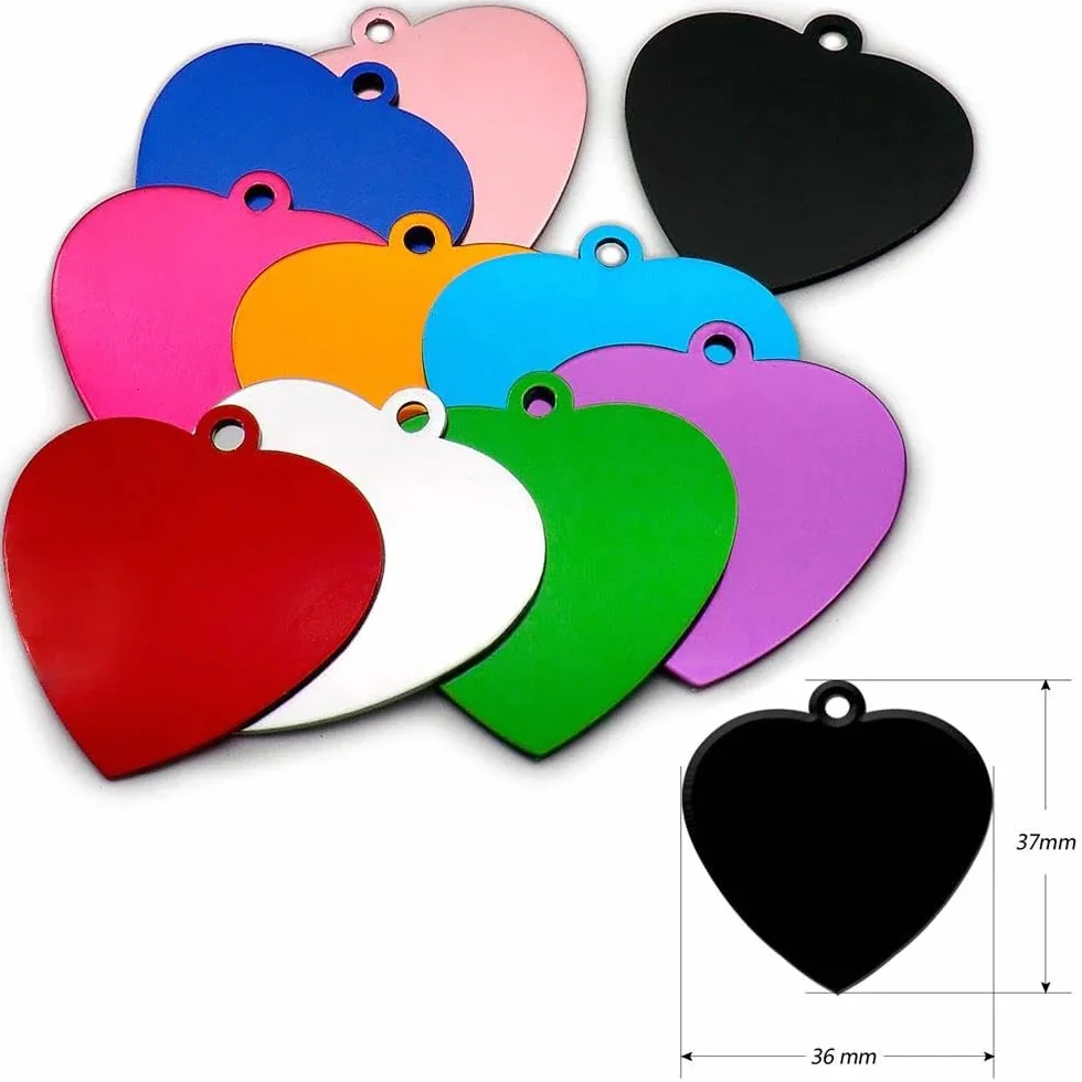 100 PZ Etichette Identificative Vuote Per Animali Domestici Etichette Fai Da Te Con Incisione Per Cani E Gatti Pendenti Con Etichette Identificative Per Animali Personalizzate In Alluminio Etic