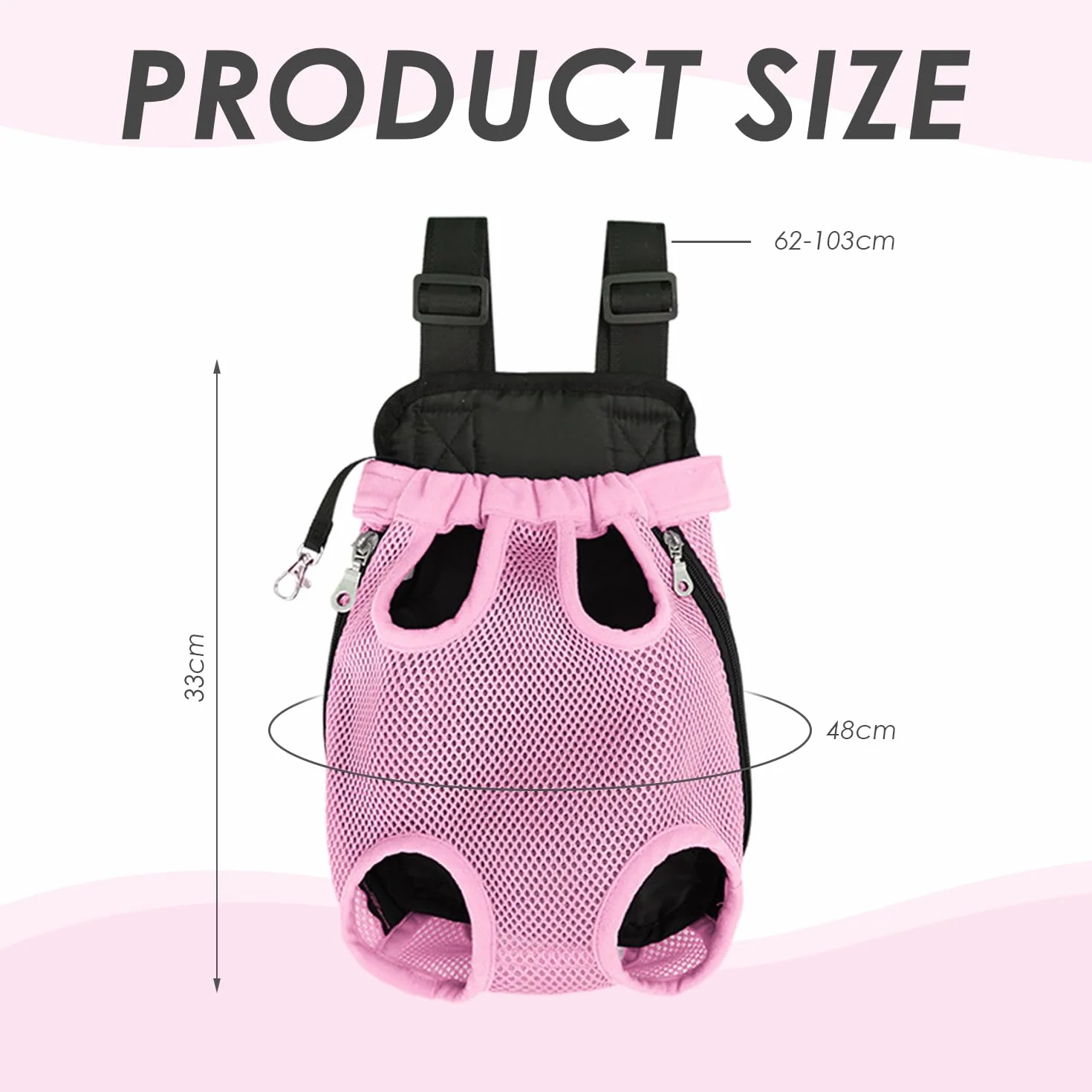 Zaino per Animali Domestici da 1 Pezzo, Zaino Portatile per Animali Domestici, Zaino per Animali Regolabile, Zaino in Rete Traspirante, Forniture per Animali Domestici