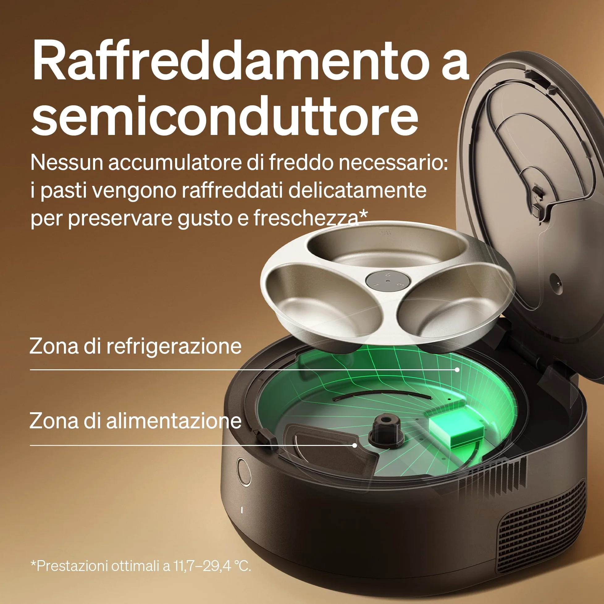 PETLIBRO Mangiatoia automatica per gatti con ciotola in acciaio inox lavabile in lavastoviglie, macchina per cibo umido con raffreddamento a semiconduttore, 2,4 GHz Wi-Fi Smart App, 3 giorni di vera