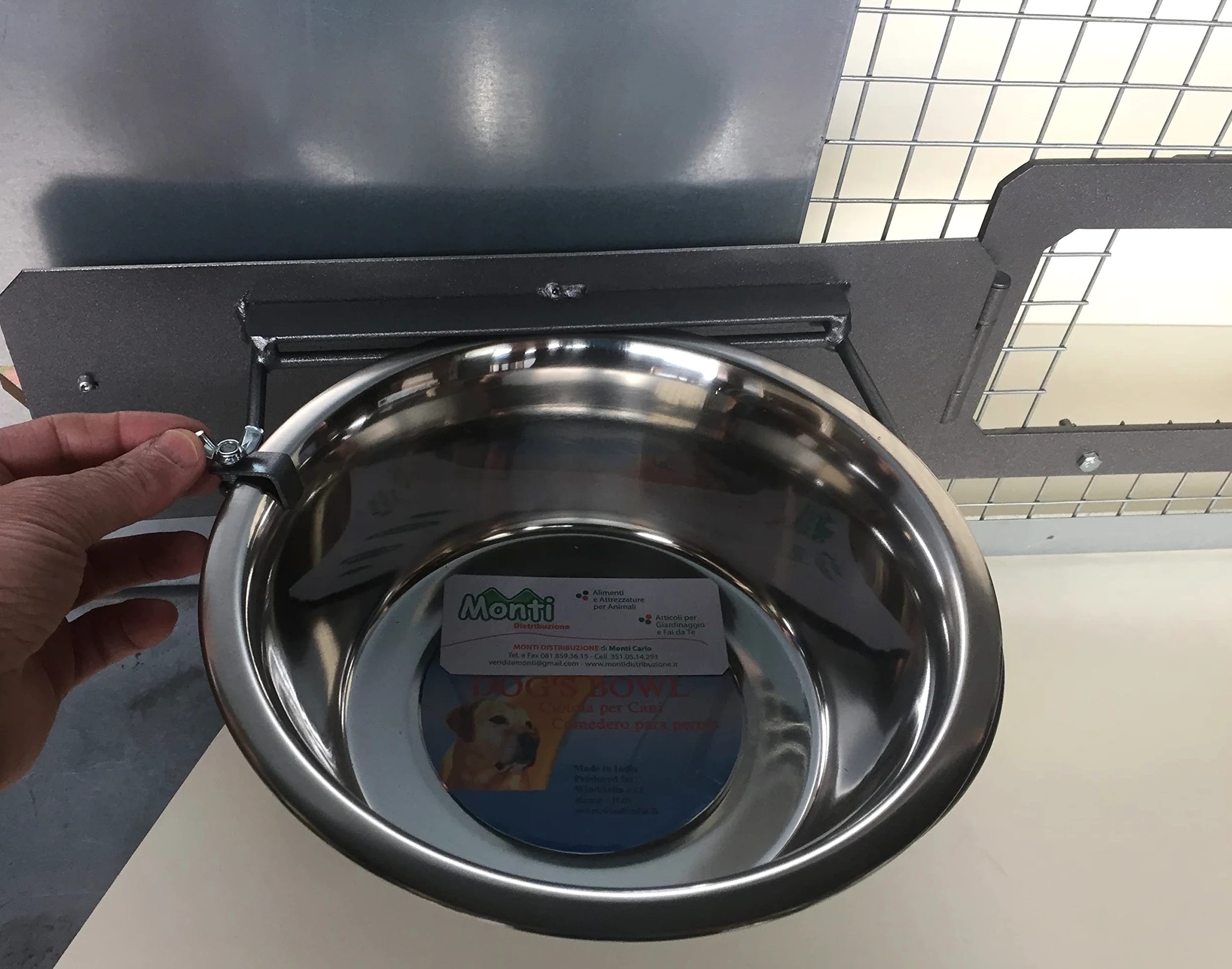 Ciotola Girevole in Acciaio Inox per Cani. 1 Mangiatoia Rotante Universale.