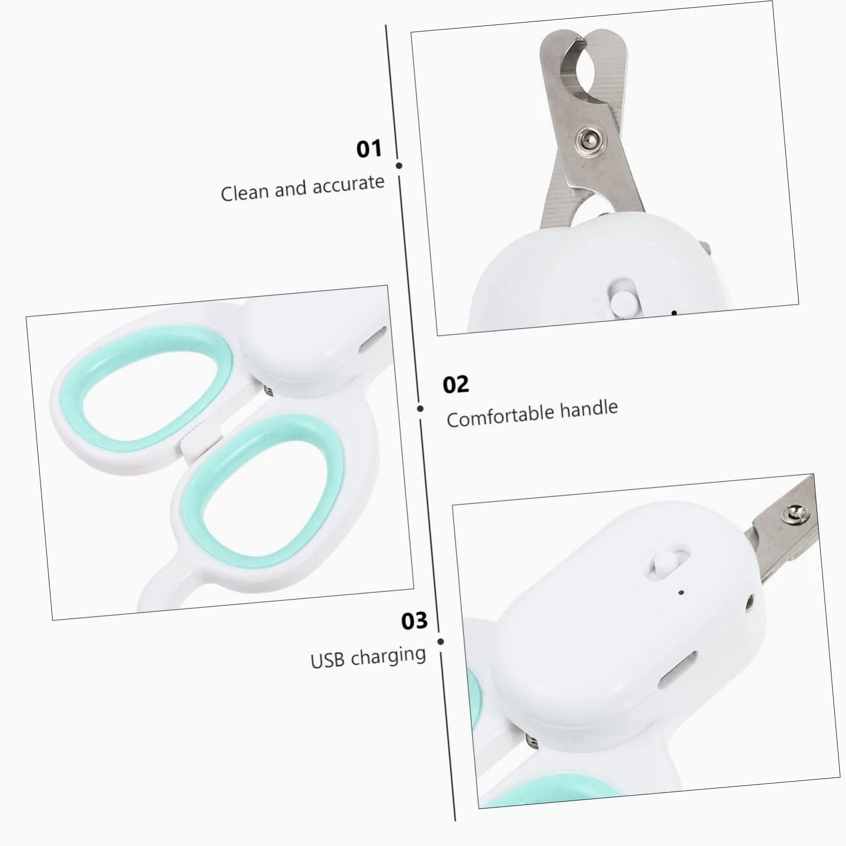 minkissy 2pezzi Tagliaunghie per Domestici con LED Strumento per La Unghie Design e Resistente Facile Usare