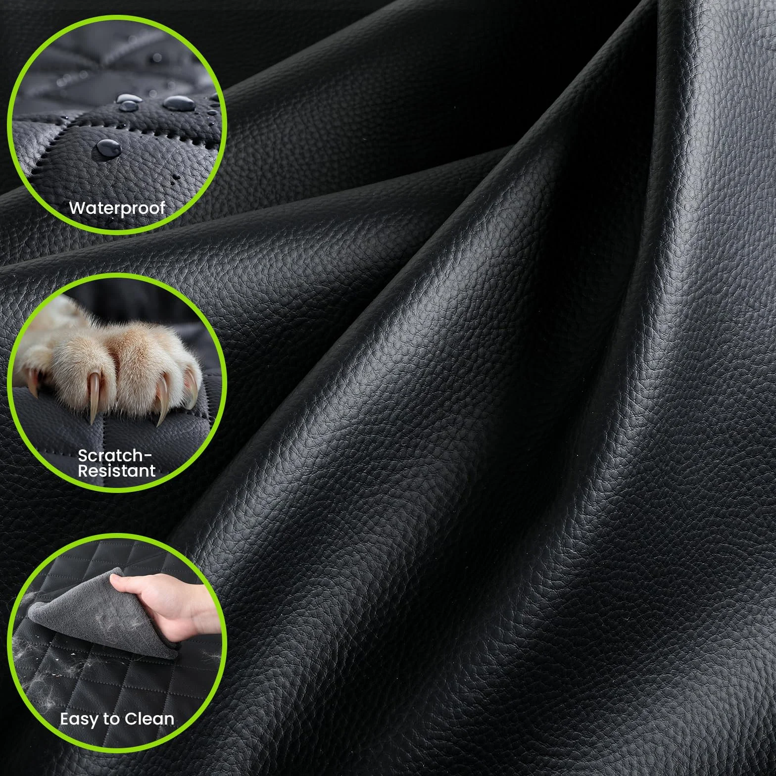 Pecute Coprisedile Auto per Cani 2 in 1, Impermeabile e Anti-Graffio con Base Rinforzata 150kg, per Viaggi e Usi Quotidiani