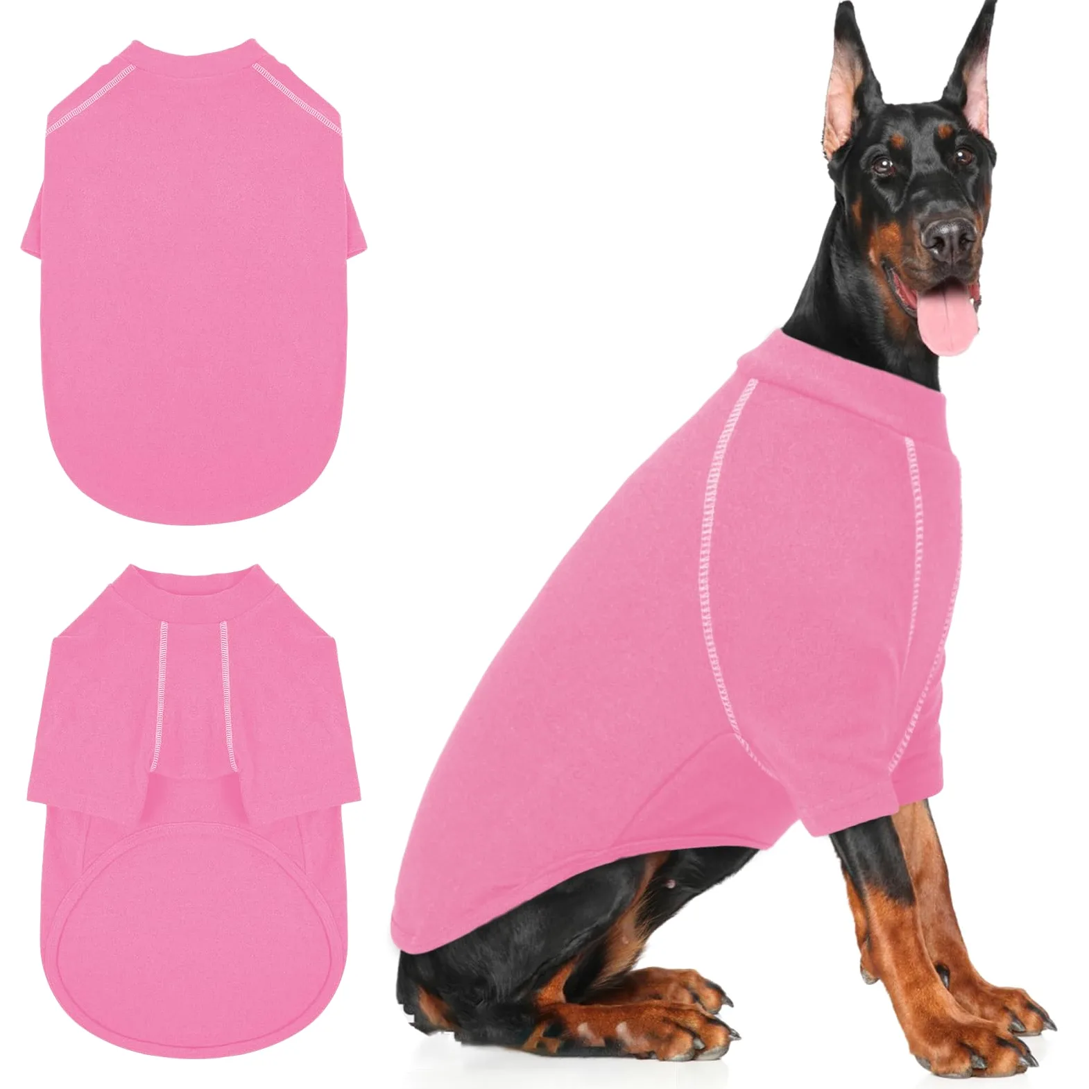 IECOii Maglione per cani di taglia grande, XXXXL, per cani di taglia XL, per cani di taglia XL, per cani di taglia XL, per cani di Natale, doberman, alano, rosa, 4XL