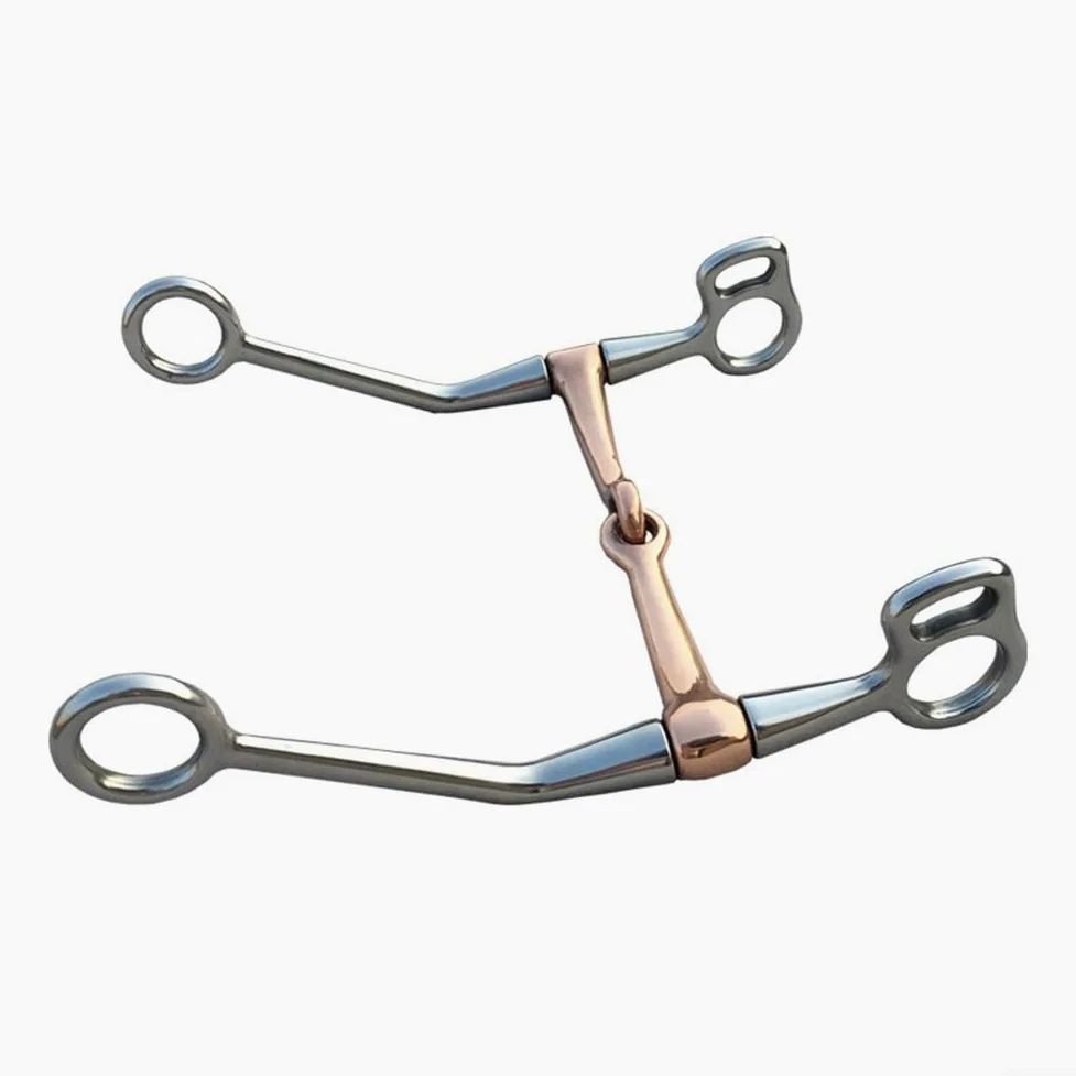 Morso per cavalli, in acciaio e rame, con bocca in rame, per diverse dimensioni di cavalli, 12 x 18 cm
