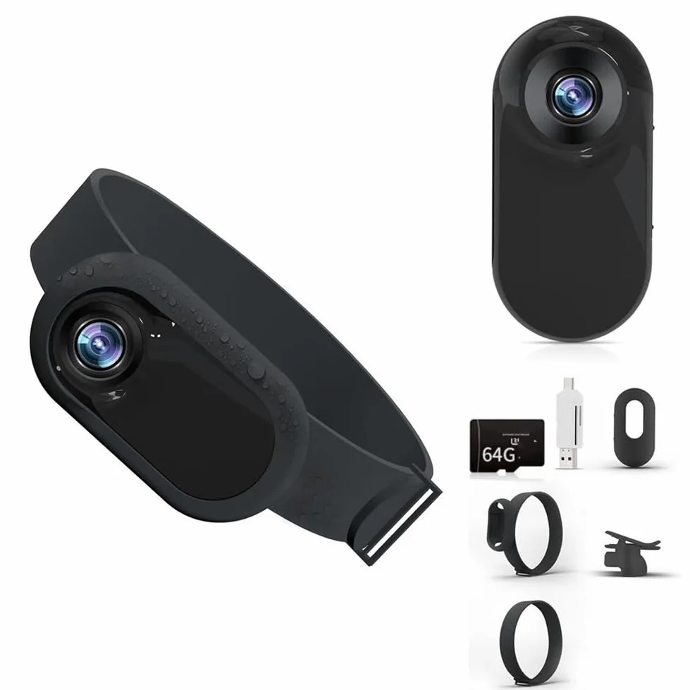 HD 1080P Collare per Cani con Localizzatore, WiFi, Collare con Telecamera per Gatti, con Registrazioni Video, Regalo per Gatti e Cani, Nero