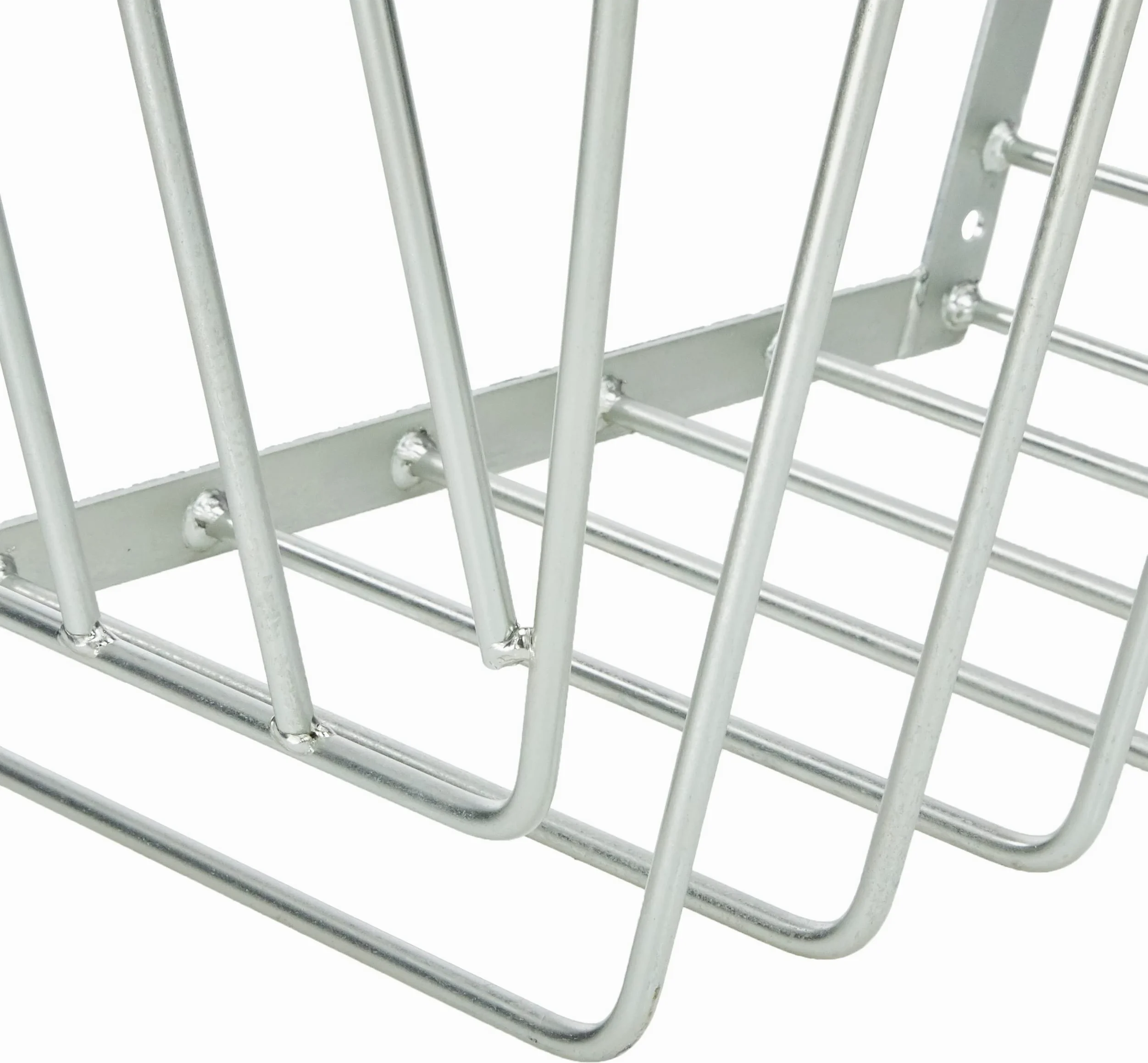 Kerbl Mangiatoia per Fieno, per Montaggio a Parete, 75,3x47,5x46,5cm, Metallo zincato, 1 Posto pasto, Distanza tra Le Barre 85mm, Spessore delle Barre 10mm