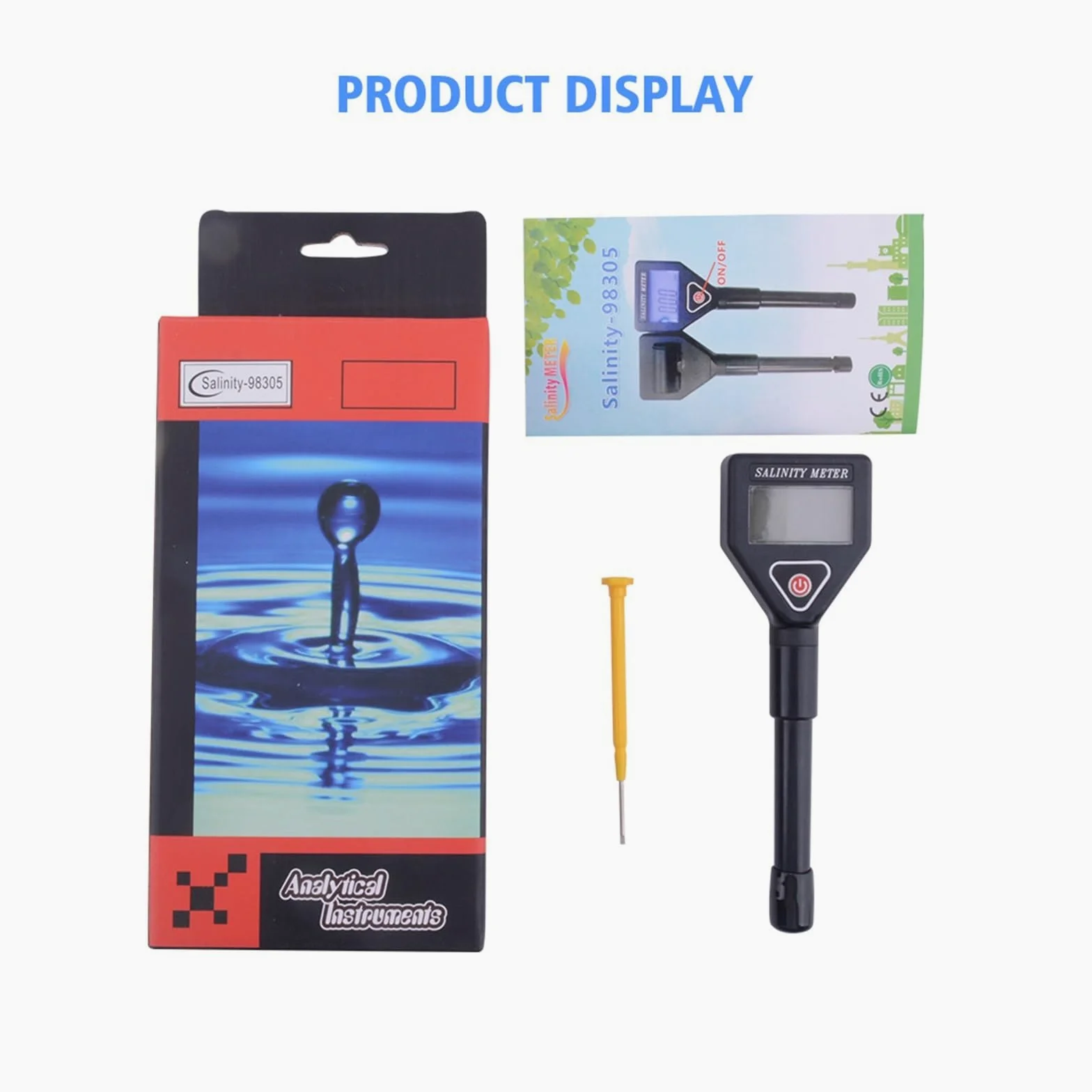 Misuratore di salinità portatile Salinometro Halometer Calibro di sale Salamoia Salamoia Acqua di mare Tester di salinità alimentare Concentrazione di sale Tester dell'acqua