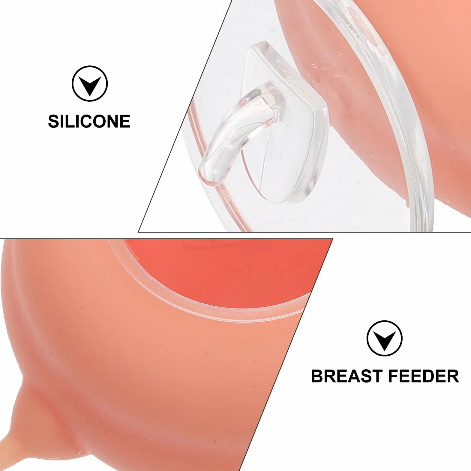 DOITOOL Biberon per Allattamento Cuccioli in Silicone Rosa | Gattini Piccoli, Leggero e Resistente alle Alte Temperature, Accessorio per Alimentazione Ragazzo Ragazza