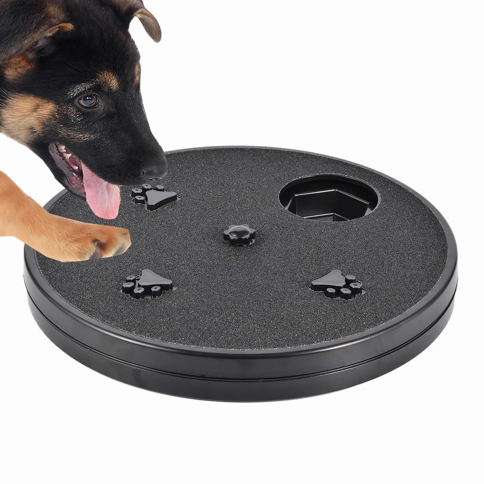 Generisch Raschiaunghie per cani, antiscivolo, giocattolo rotondo per unghie per animali domestici, (nero/blu/verde), 33 x 33 x 4 cm, puzzle a alimentazione lenta per cani