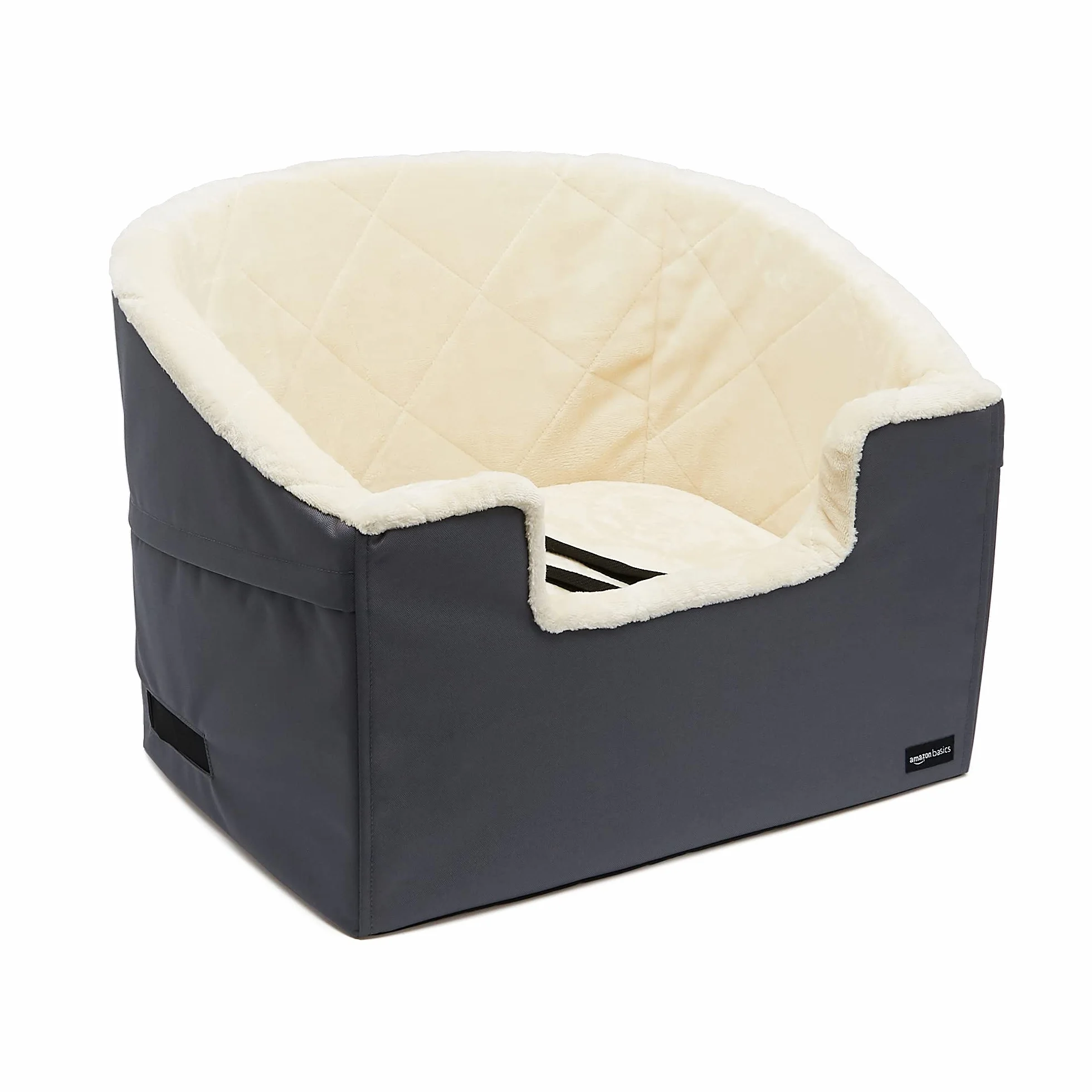 Amazon Basics Seggiolino per auto avvolgente per animali domestici, misure 45,7 x 55,8 x 40,6 cm, colore grigio
