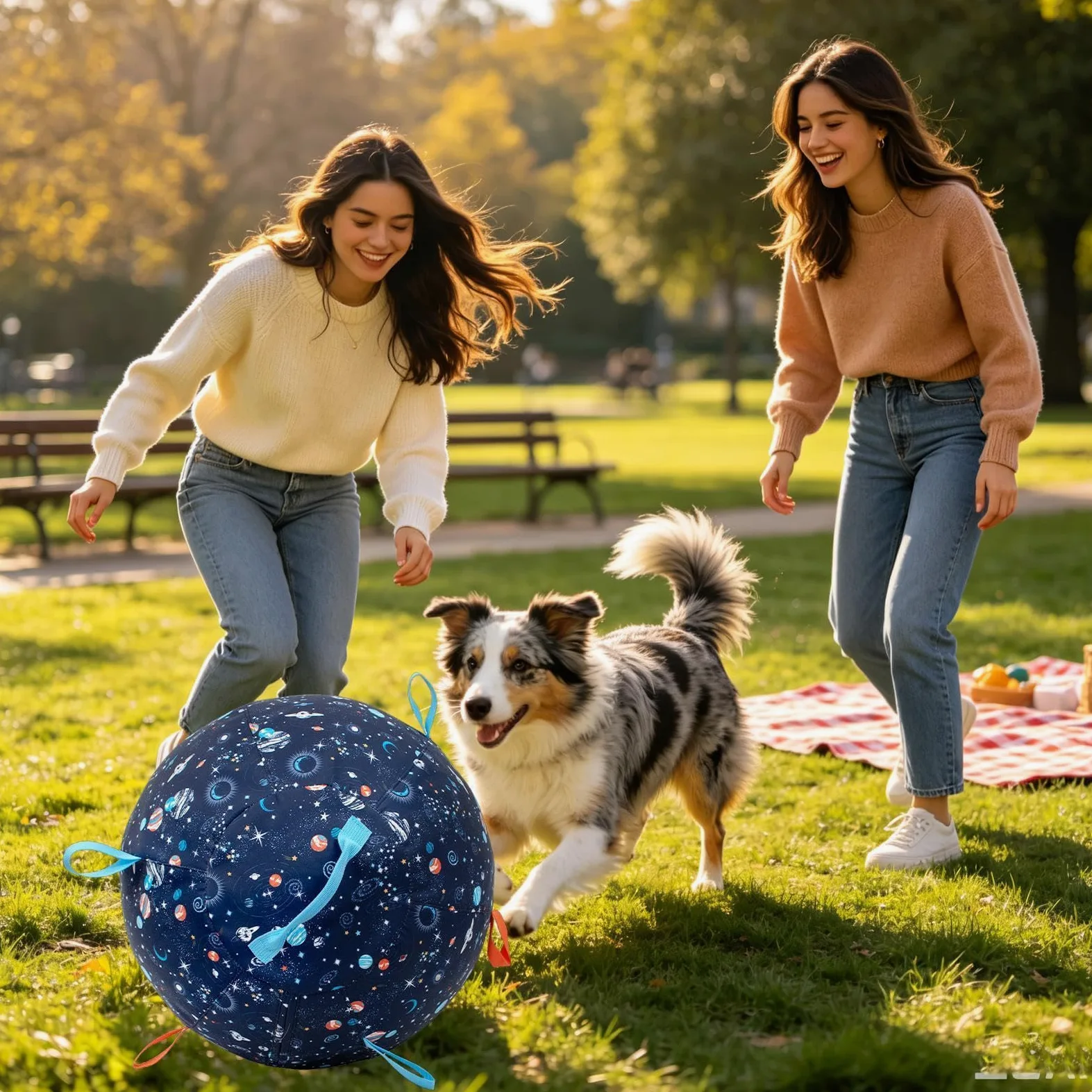 Palla Da Pascolo Per Cani Grande Forniture Interattive Antiscoppio Interno | Palla Istintiva Interattiva Per Masticatori Aggressivi: Stimolazione E