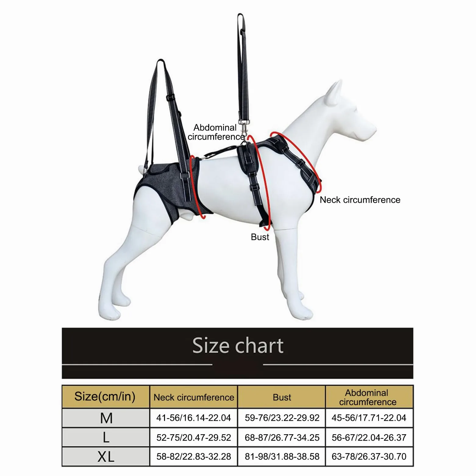 Imbracatura di Sollevamento per Cani Cinghie A Imbracatura Regolabili | Gilet assistenza mobilità cani con maniglia Cinghie per Recupero Addestramento Riabilitazione Cani Anziani Disabili Feriti