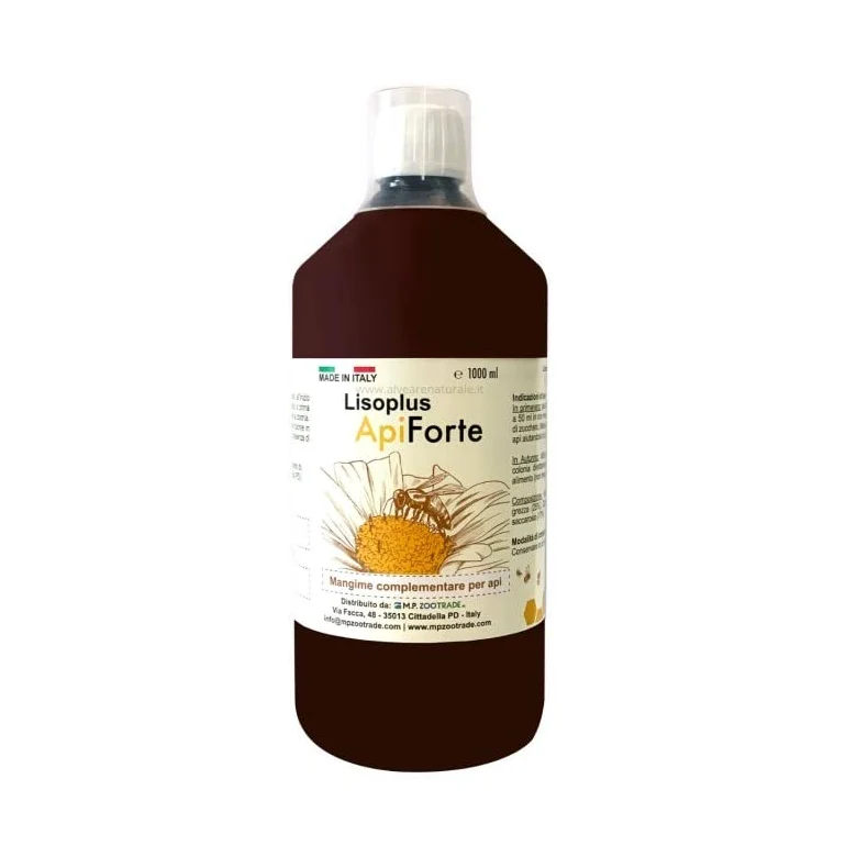 APIFORTE LISOPLUS - 1 LITRO - ALIMENTO di Origine Naturale per API (MIGLIORA LA COVATA)