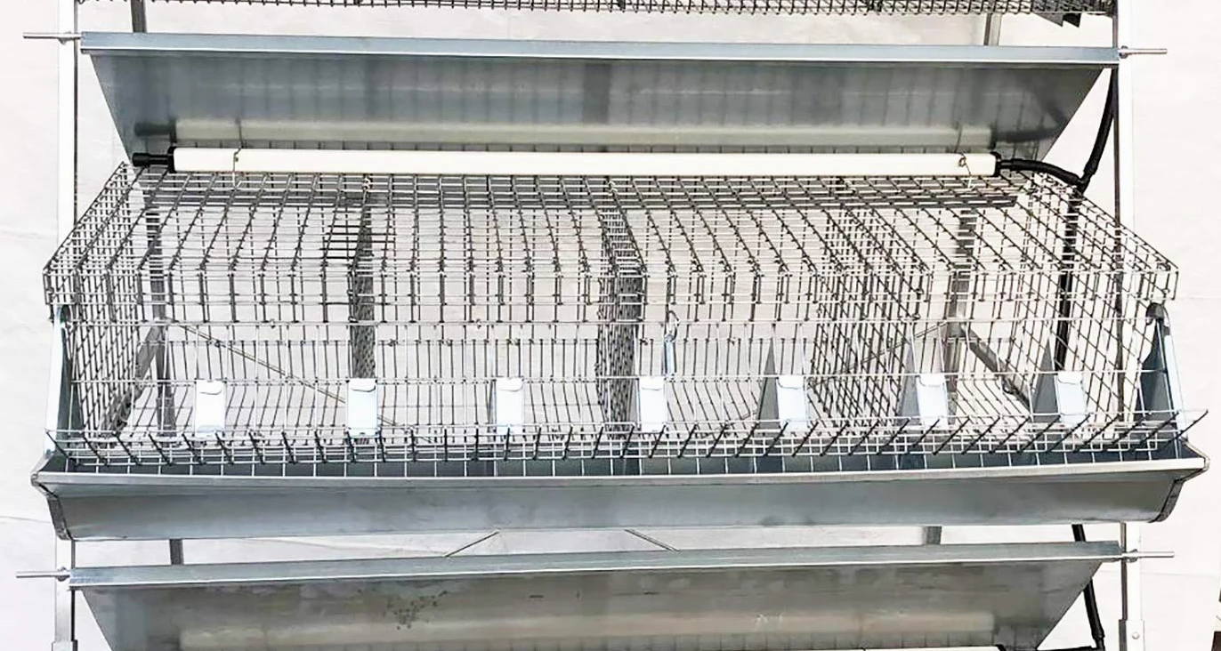 Gabbia B3-100 Plus 3 Piani a Piramide per Ingrasso Conigli. Conigliera con 12 celle. Cm L 105 x P 95 x H 160