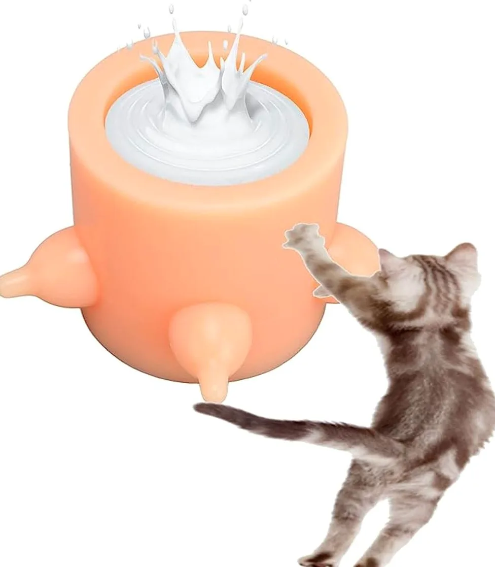 HEXEH Biberon for Cuccioli, Mangiatoie for Cuccioli for più Cuccioli, Ciotola for Latte for Cuccioli, 5 Capezzoli in Silicone for Cuccioli, Ciotola for Gattini, Cuccioli, capacità 350 Ml
