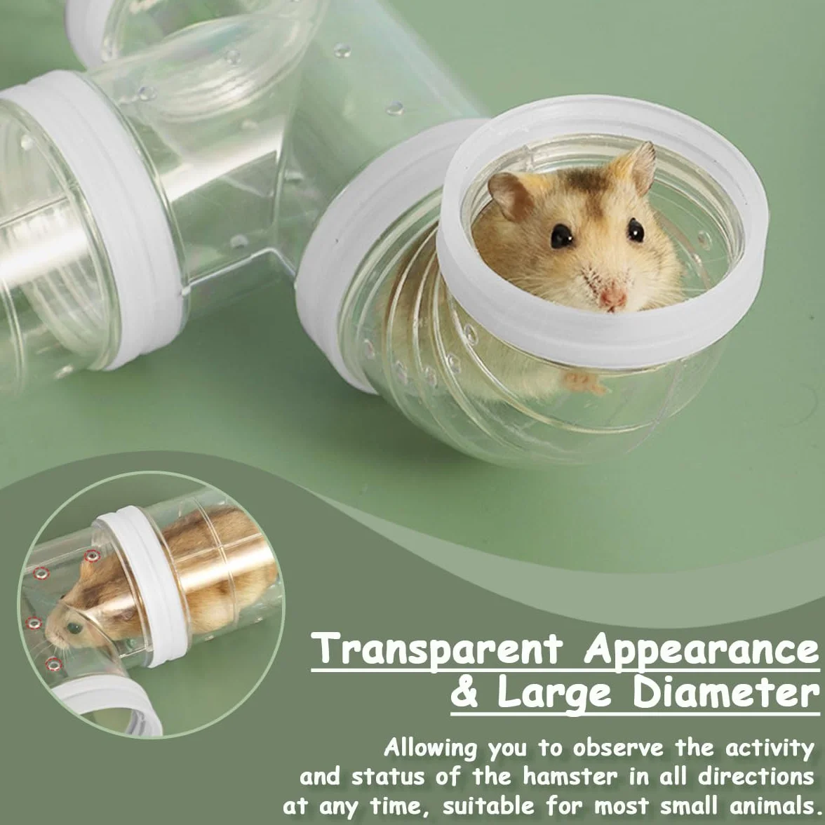 2 kit di tubi per criceto, fai da te, tunnel per criceti, avventura, tubo esterno, collegamento trasparente, per ratto e criceti, accessori per criceti, topo, piccoli animali, sport, expand Space