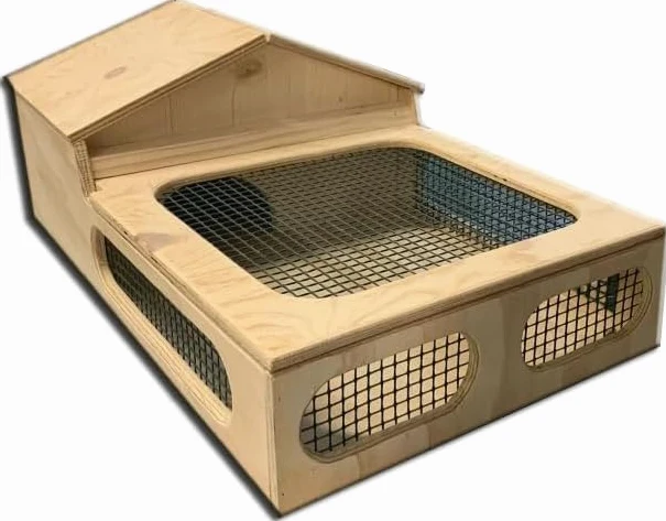 Casetta teca terrario tartarugario casa per taratarughe tartaruga di terra rettili recinto recinzione gabbia trasportino 70x40x23h