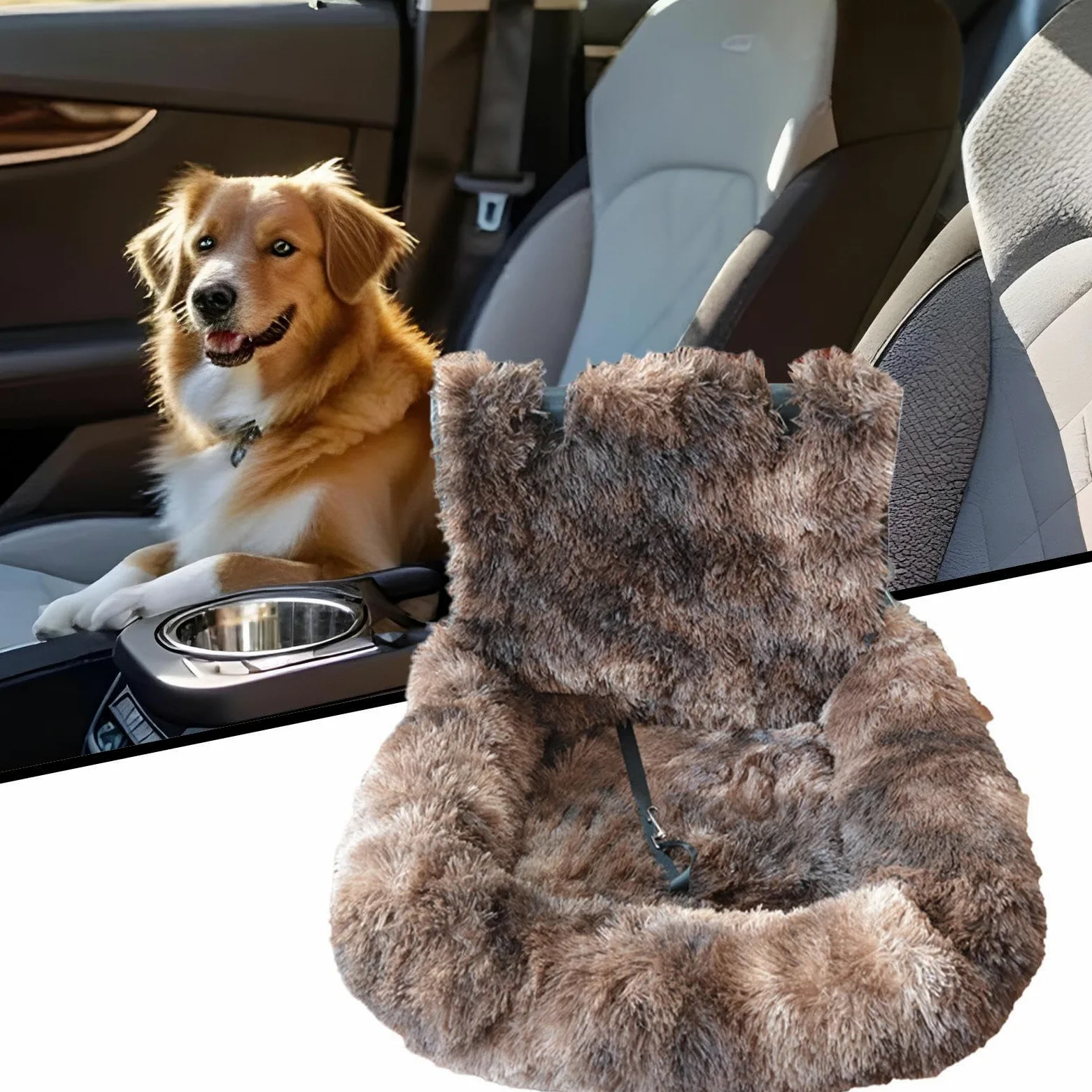 Sedile Auto Cani Cuscino Lavabile Auto Viaggio | Rialzo Morbido Da Auto Per Cani Cuccioli Camion Strada Vacanze Pendolarismo Campeggio Avventure Visite Veterinarie