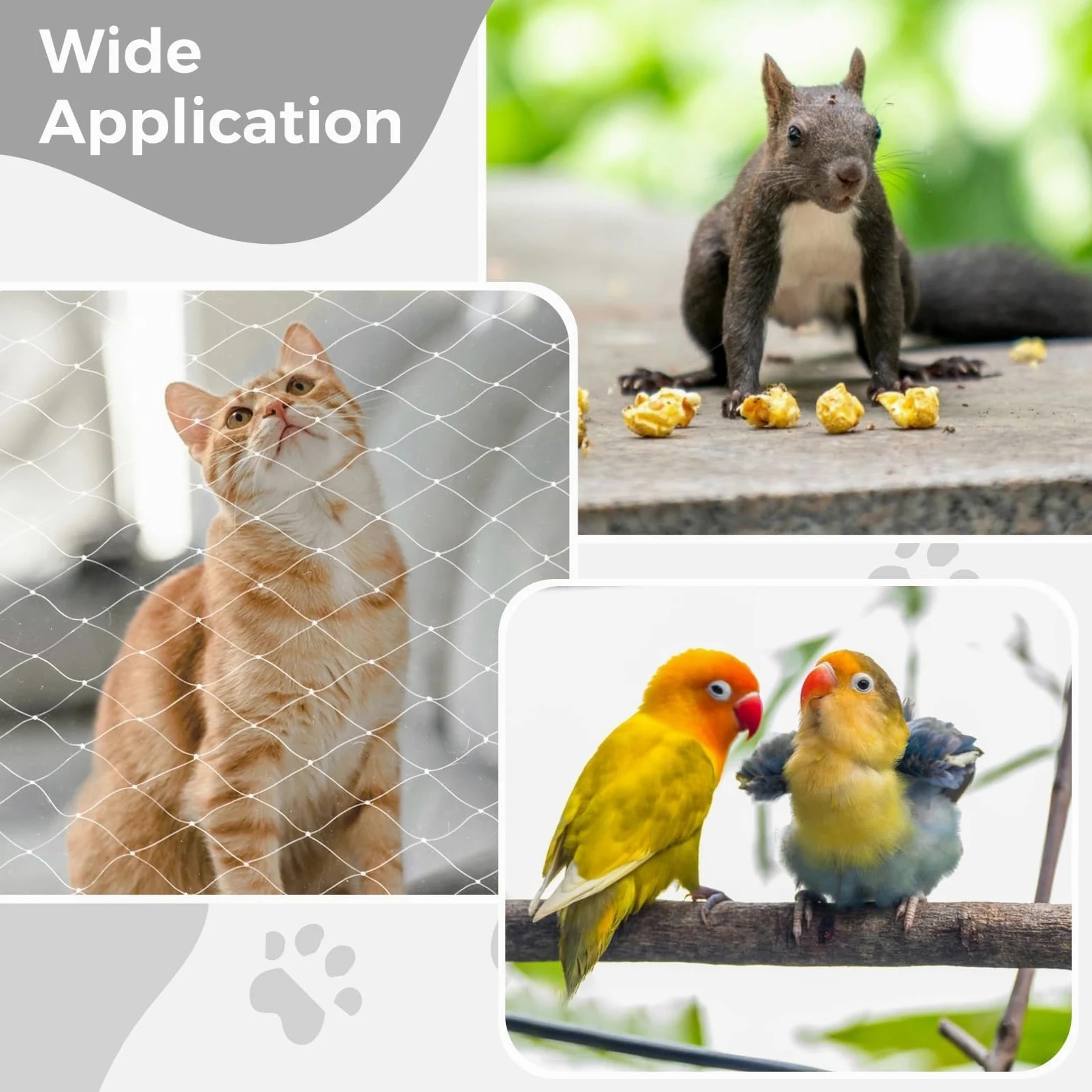 Rete di sicurezza per animali domestici, in nylon, per balcone, gatti e uccelli, per giardino, finestra, scale, 3 x 6 m