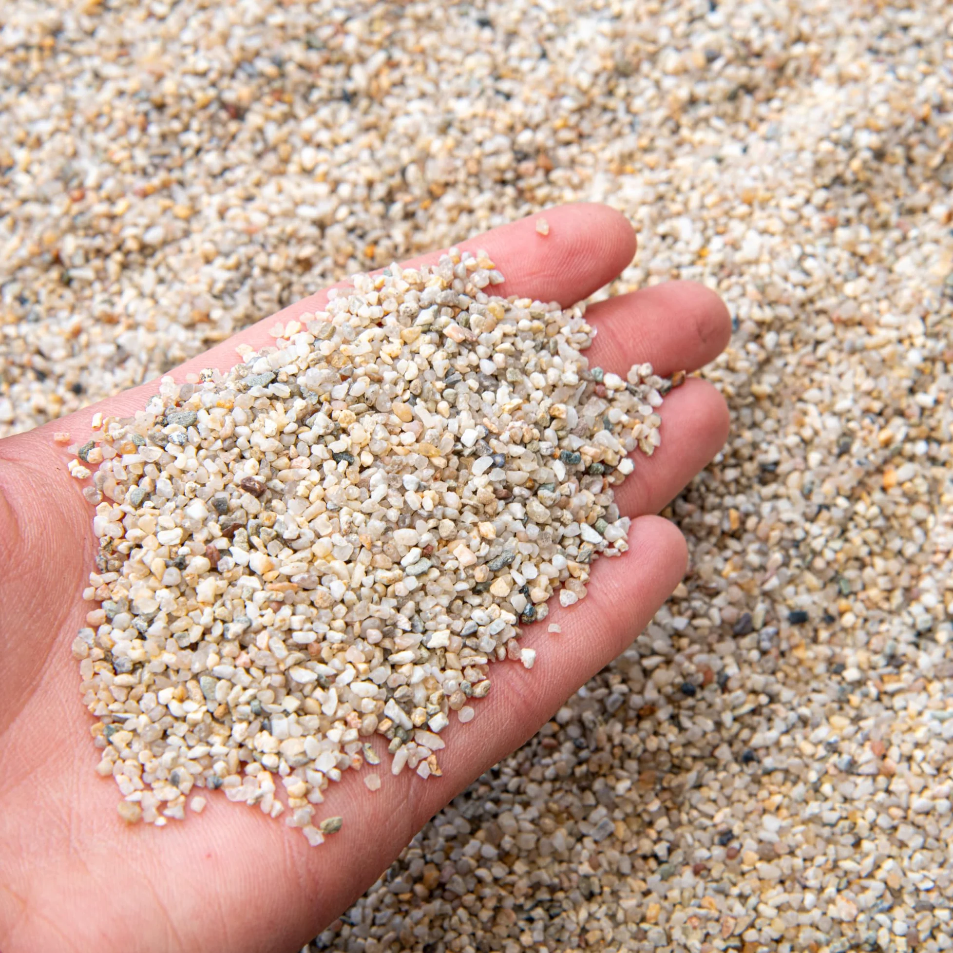Sabbia di silice di colore naturale, grana grossa, 1 mm-2 mm, ideale per acquari, arti e mestieri e terreno da giardinaggio (5 kg)