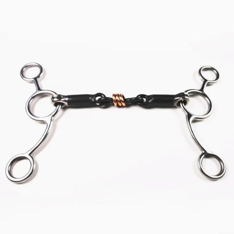 Morso per cavallo in acciaio e rame, morso per guancia completa, lunghezza 13 5 cm
