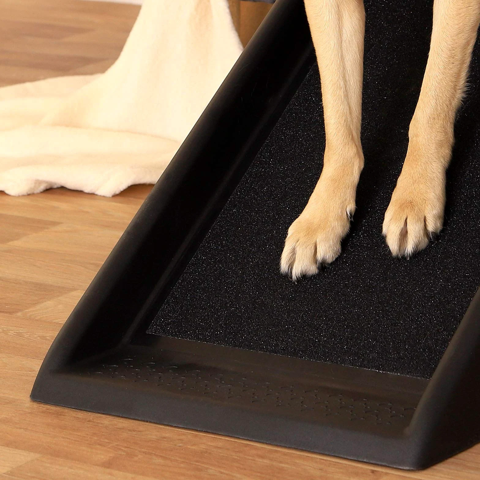 lionto Rampa per Cani Gradini per Cani Rampa per Auto Rampa per Bagagliaio per Animali domestici robusta 100x38 cm Nero