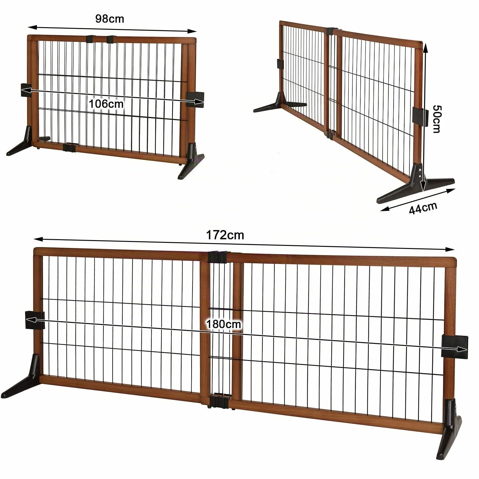 lionto Cancelletto cani barriera protettiva cani barriera animali barriera cani Altezza 50 cm