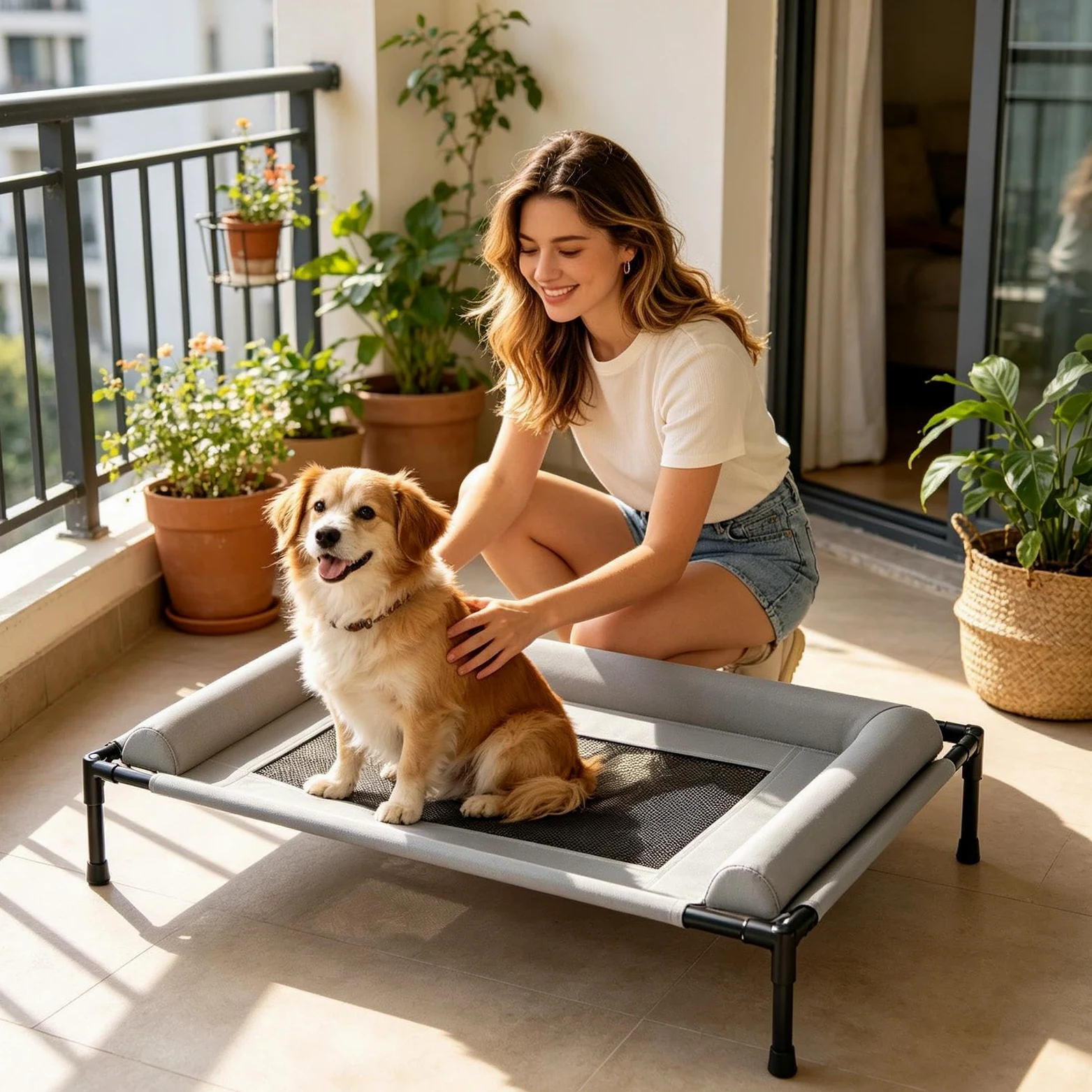 Generico per cani da esterno Traspirante – pieghevole tappeto anti da e | da viaggio per cani per interni, esterni, , | pavimento, giardino, spiaggia e patio cani da esterno anti