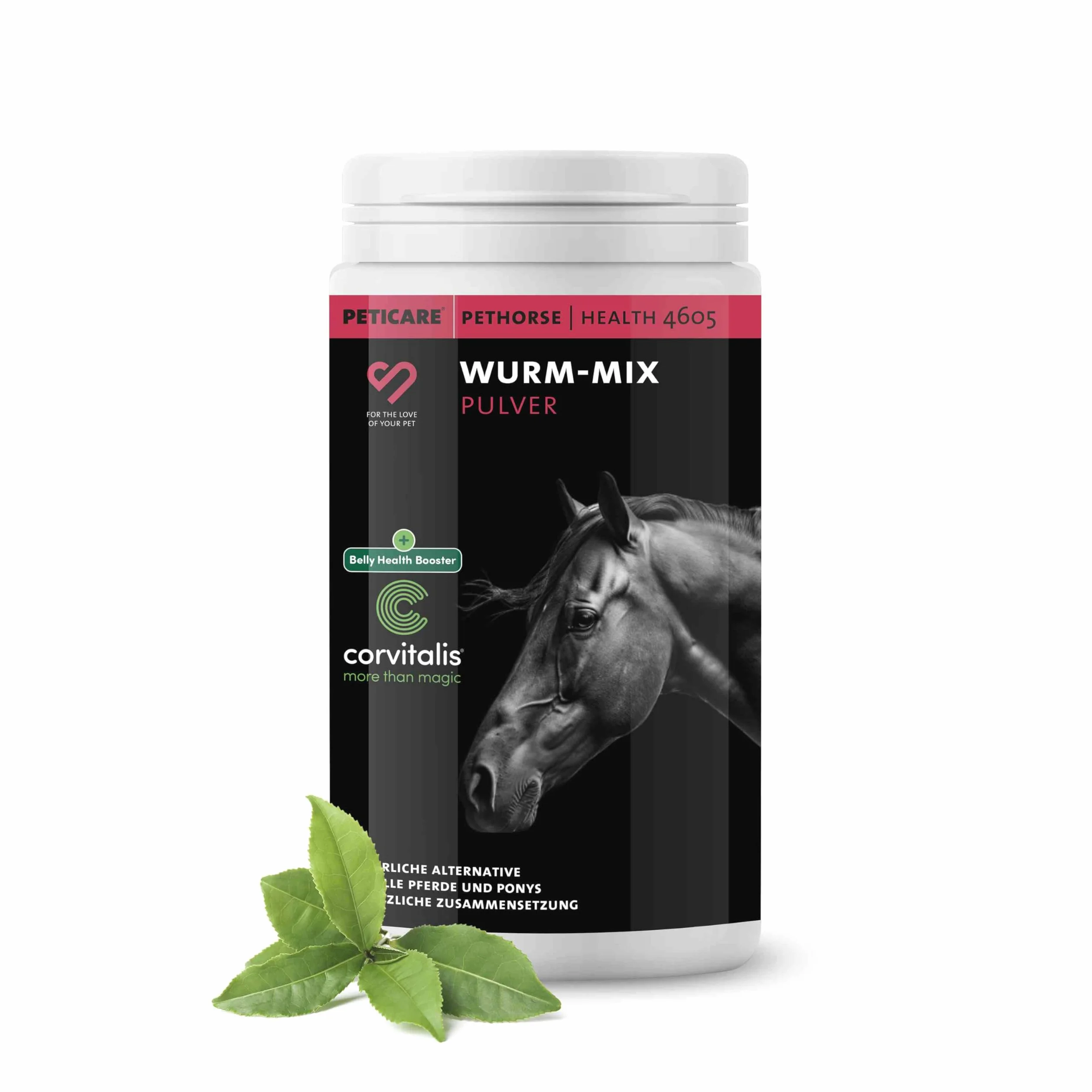 Peticare Polvere Flora Intestinale ed Erbe Cavalli – Supporto Naturale per l'Ambiente Intestinale – Con Semi di Zucca e Assenzio – Integratore per Cavalli