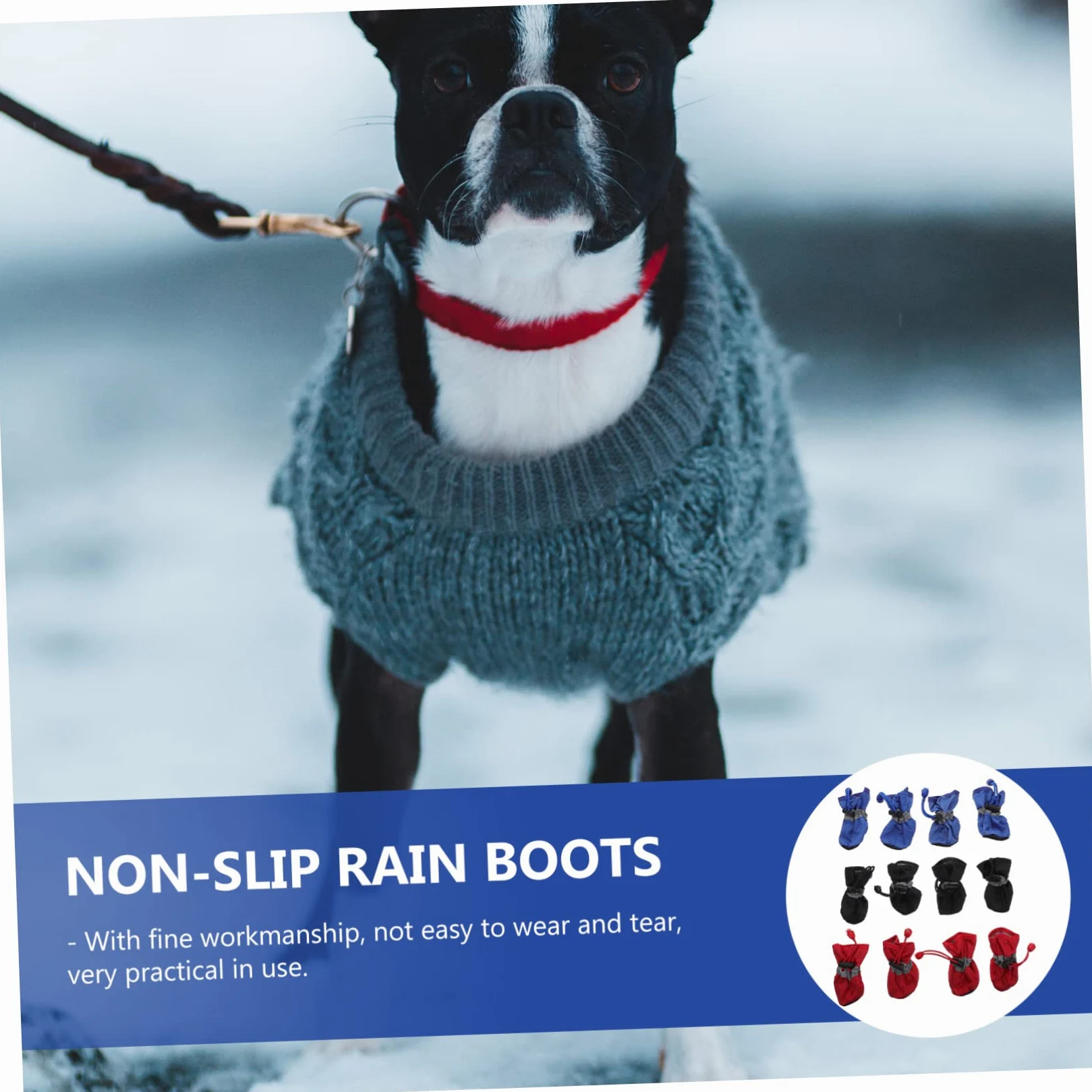SUPVOX 9 Set Stivali per Cani da Compagnia Puppy pupphub Calzini Invernali per Animali Domestici Scarpe da Cucciolo Resistenti all'Acqua Stivali da Pioggia Scarpe per Animali Domestici