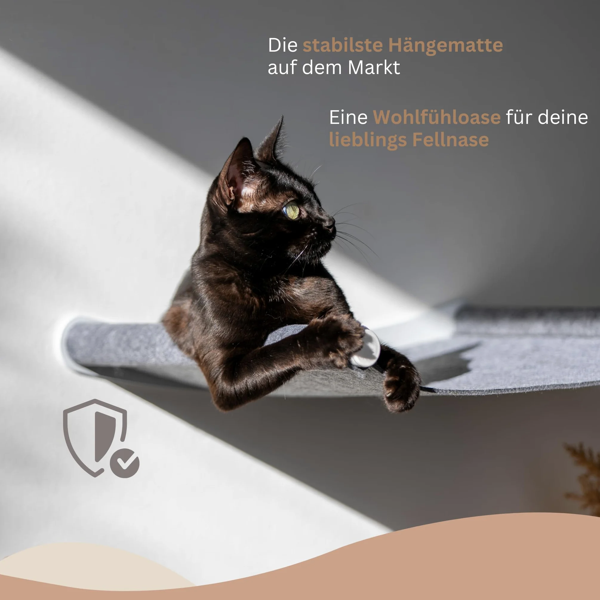 AZANO Amaca per gatti XL, in metallo, design da arrampicata a parete per gatti, extra grande e stabile, colore grigio