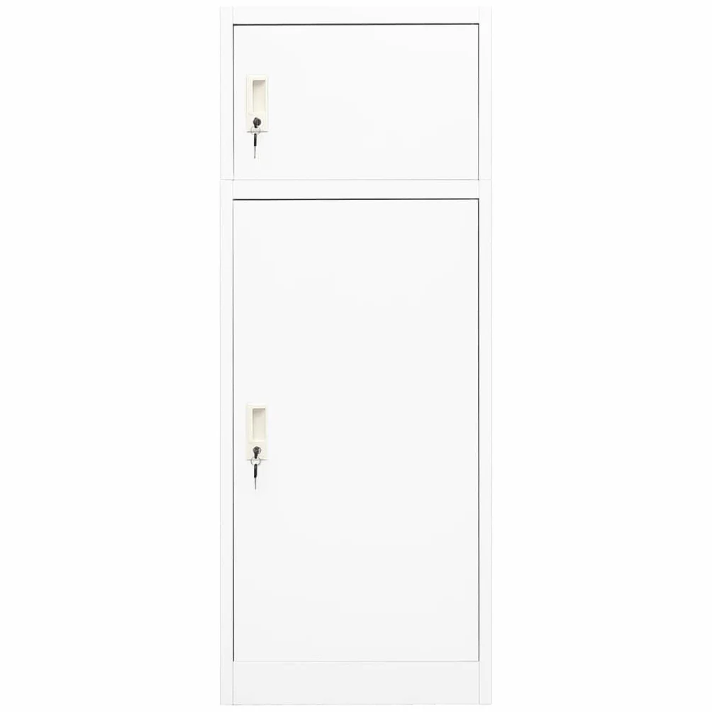 Armadietto per Sella Bianco 53x53x140 cm in Acciaio