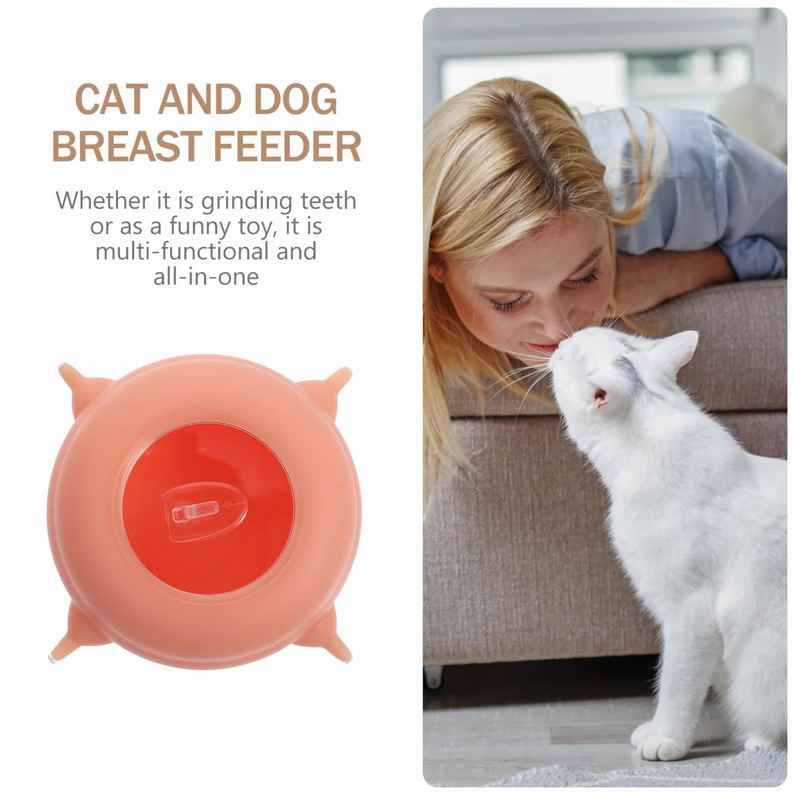 Homoyoyo Biberon Buona Elasticità in Silicone Rosa Strumento di Alimentazione Pratico per Allattamento Cuccioli e Gattini per Piccoli Animali Domestici