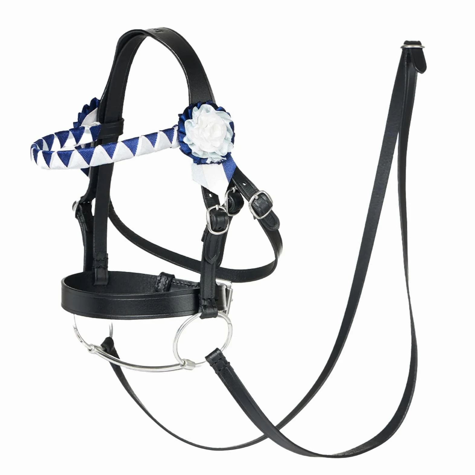 LeMieux Hobby Horse - Briglia da esposizione, adatta per cavalli da hobby, in pelle con fibbie funzionali, fascia per frontalino, colore nero