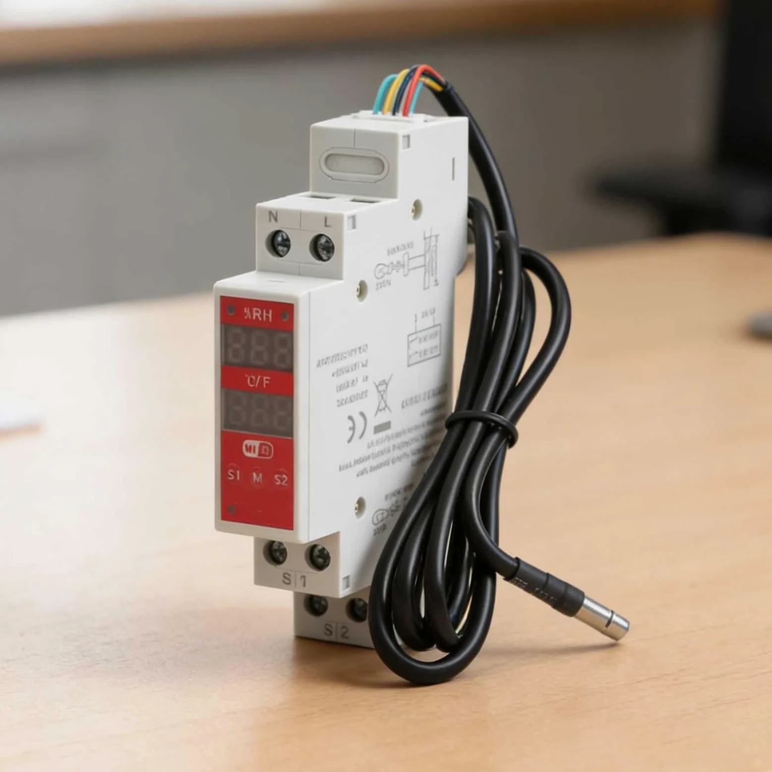 Termostato digitale, guida DIN, regolatore di temperatura intelligente WiFi con sonda, per telecomando app tuya, allarme programmabile per casa serra acquario
