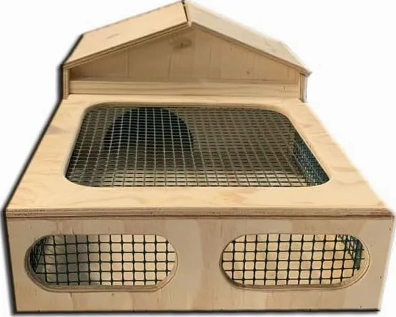 Casetta teca terrario tartarugario casa per taratarughe tartaruga di terra rettili recinto recinzione gabbia trasportino 70x40x23h