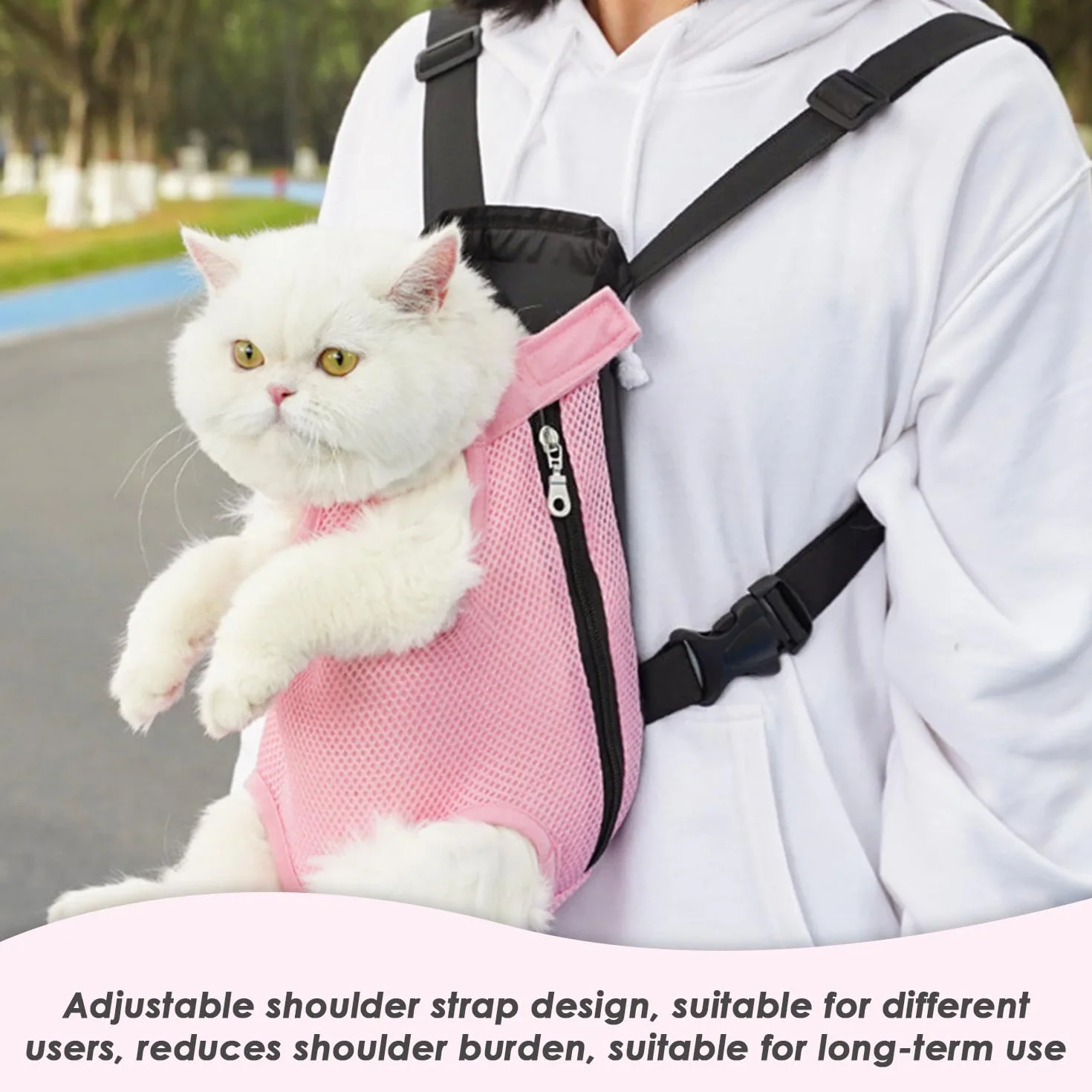 Zaino per Animali Domestici da 1 Pezzo, Zaino Portatile per Animali Domestici, Zaino per Animali Regolabile, Zaino in Rete Traspirante, Forniture per Animali Domestici