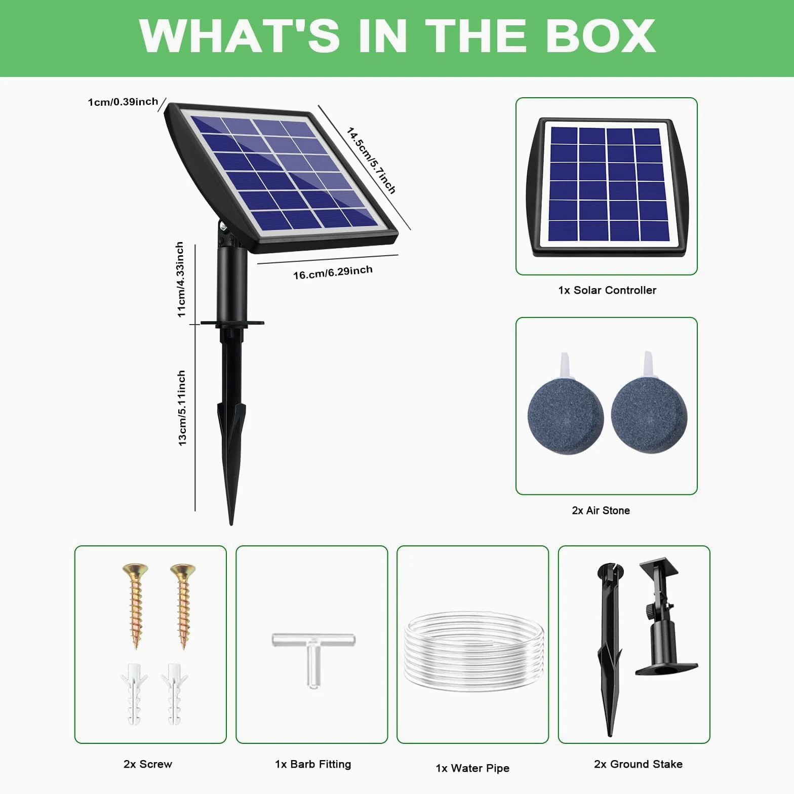 Solar Sauerstoffpumpe, aeratore solare da 2 W per laghetto con batteria di riserva da 2200 mAh, pompa ad aria idroponica, adatta per pesca all'aperto, laghetti, acquari