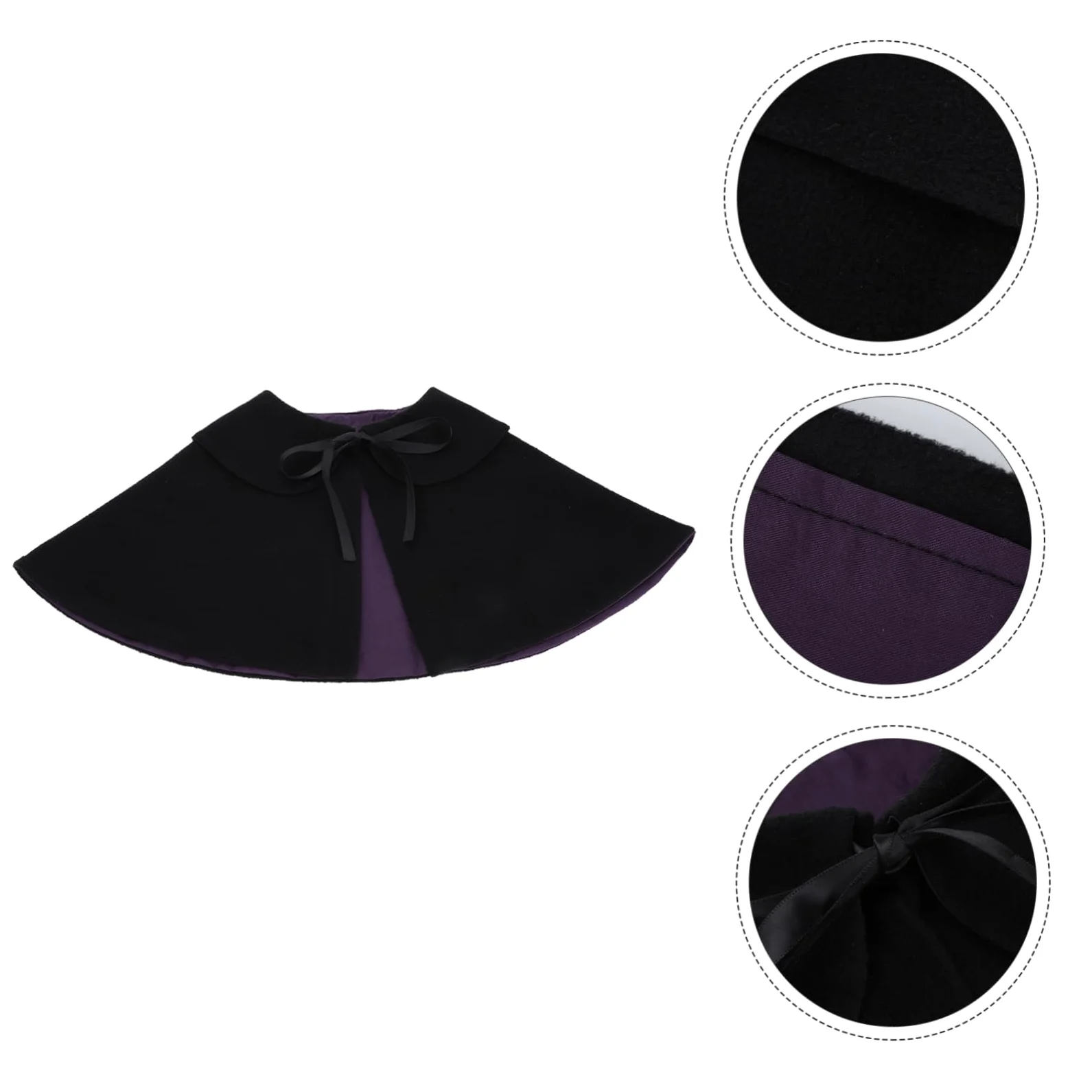 INOOMP 3pezzi Cloak Per Cani e Gatti Neri Per Halloween Leggero e Facile Da Indossare Costume Festivo Per Animali Domestici Decorazione Per Feste e Eventi