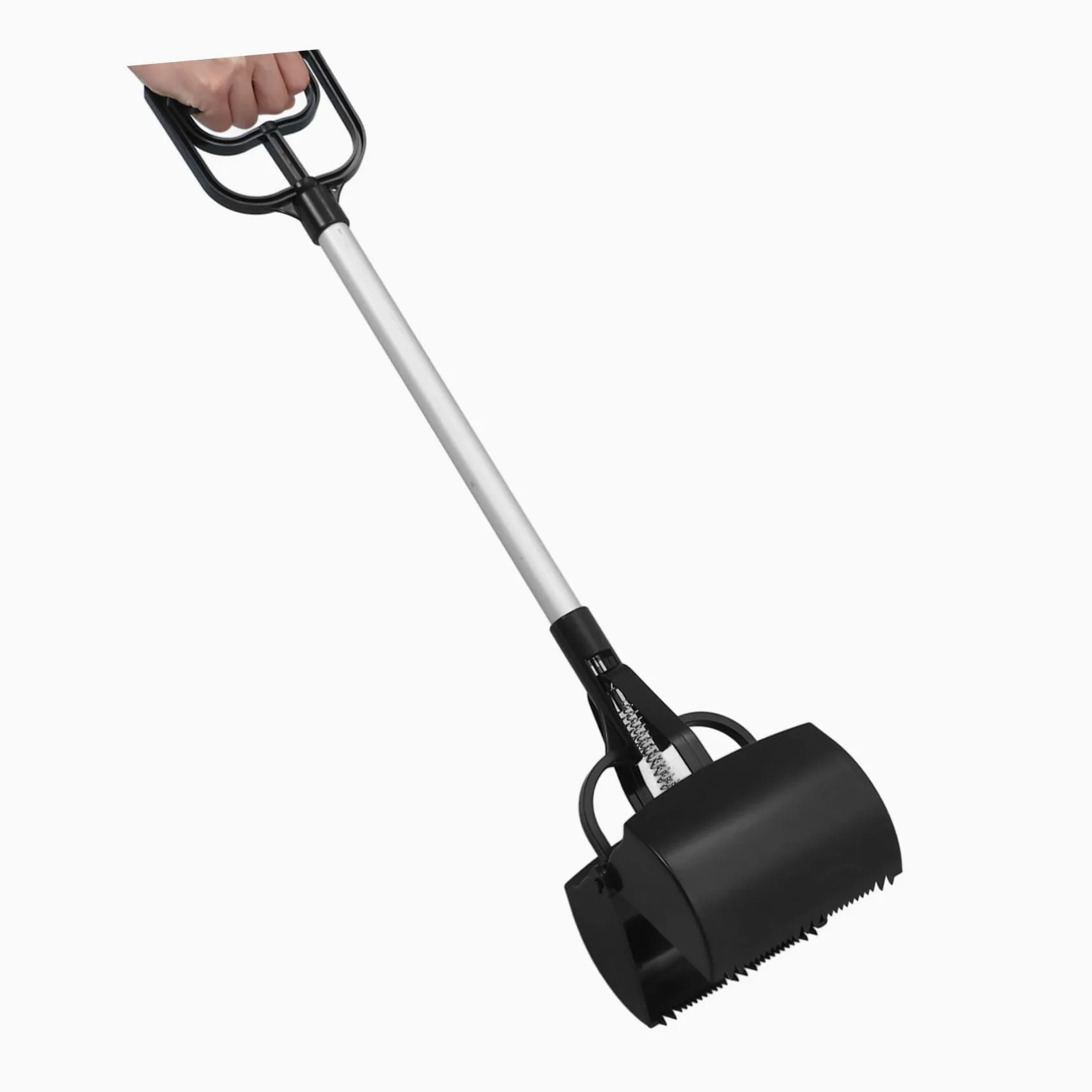 1pezzi Raccoglitore Escrementi per Cani con Manico Extra Lungo Strumento di Pulizia per Animali Domestici Leggero e Portatile Facile da Usare per La Raccolta di Feci Utile per