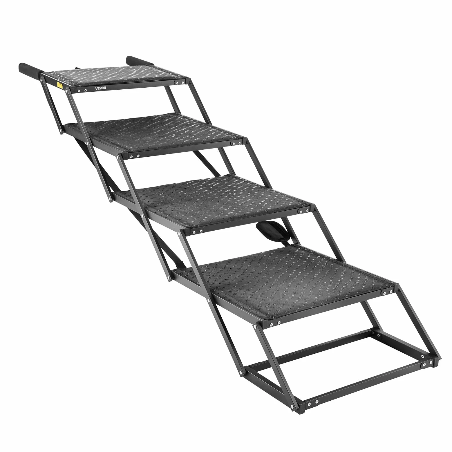 VEVOR Scaletta Pieghevole per Auto per Cani Animali Domestici, Scala Pieghevole a 4 Gradini per SUV Camion Letti Divani per Animali Domestici Carico max 113,4 kg Superficie Antiscivolo Extra Large