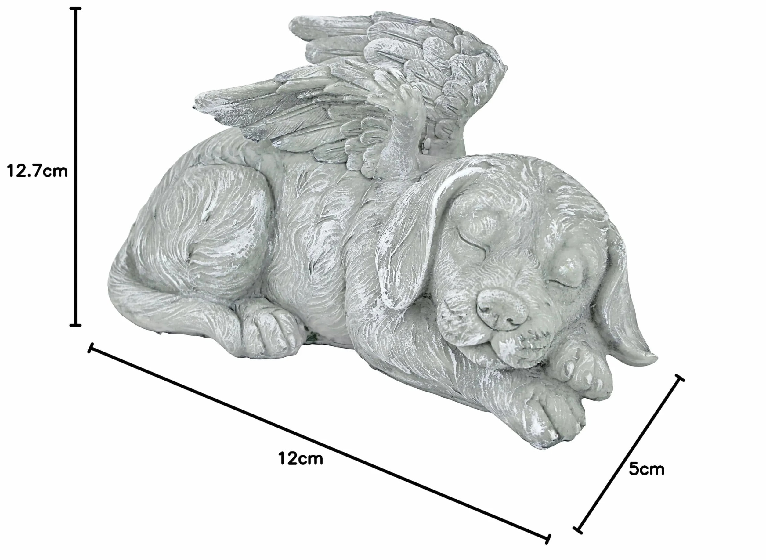 Design Toscano Cani Angeli Statua Tributo Lapide Statua Tributo, poliresina, finitura color pietra, 25,5 cm
