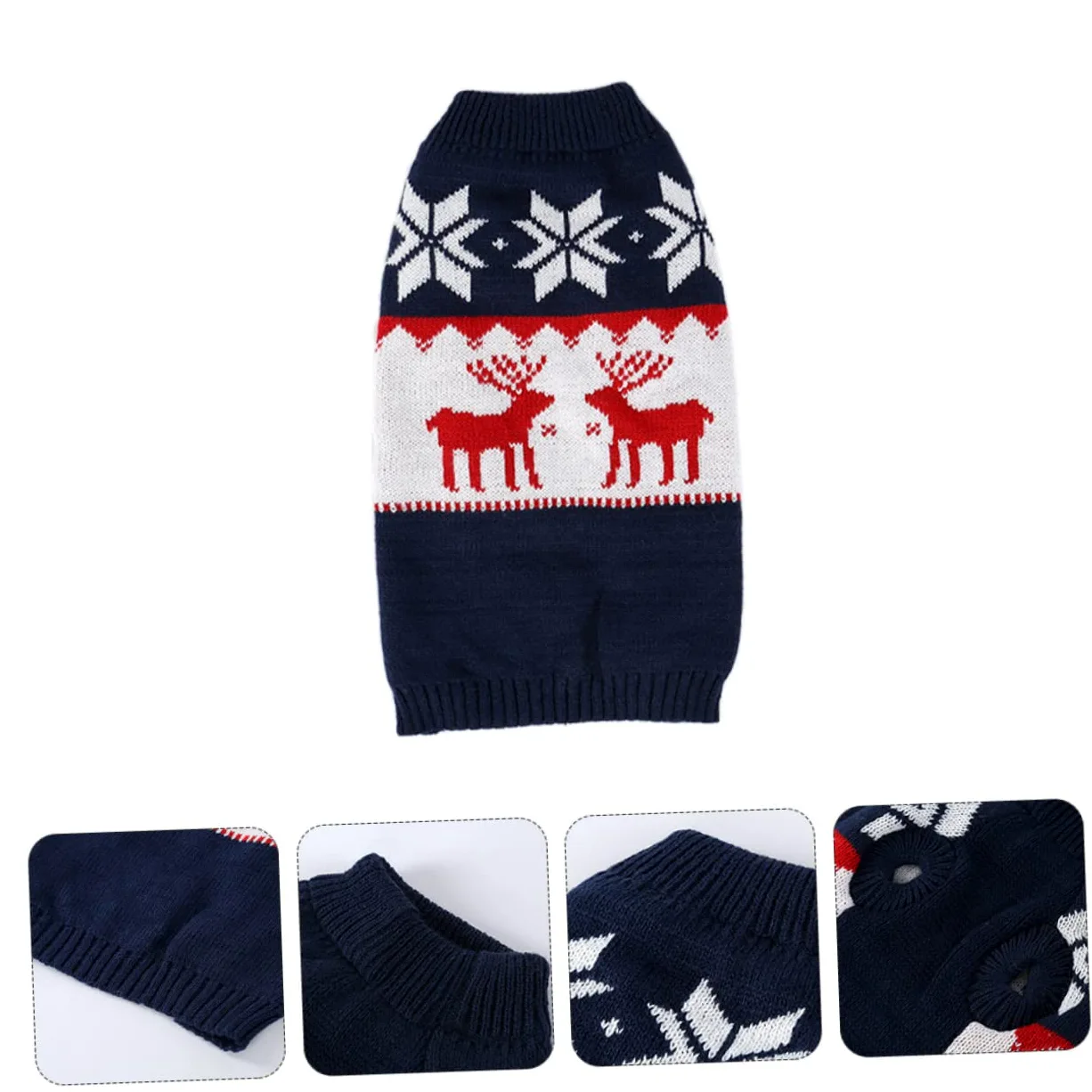 FRCOLOR 3pezzi Maglione Invernale Per Animali Con Motivo Renna Cappotto Caldo Per Cani e Gatti Per Festività Natalizie