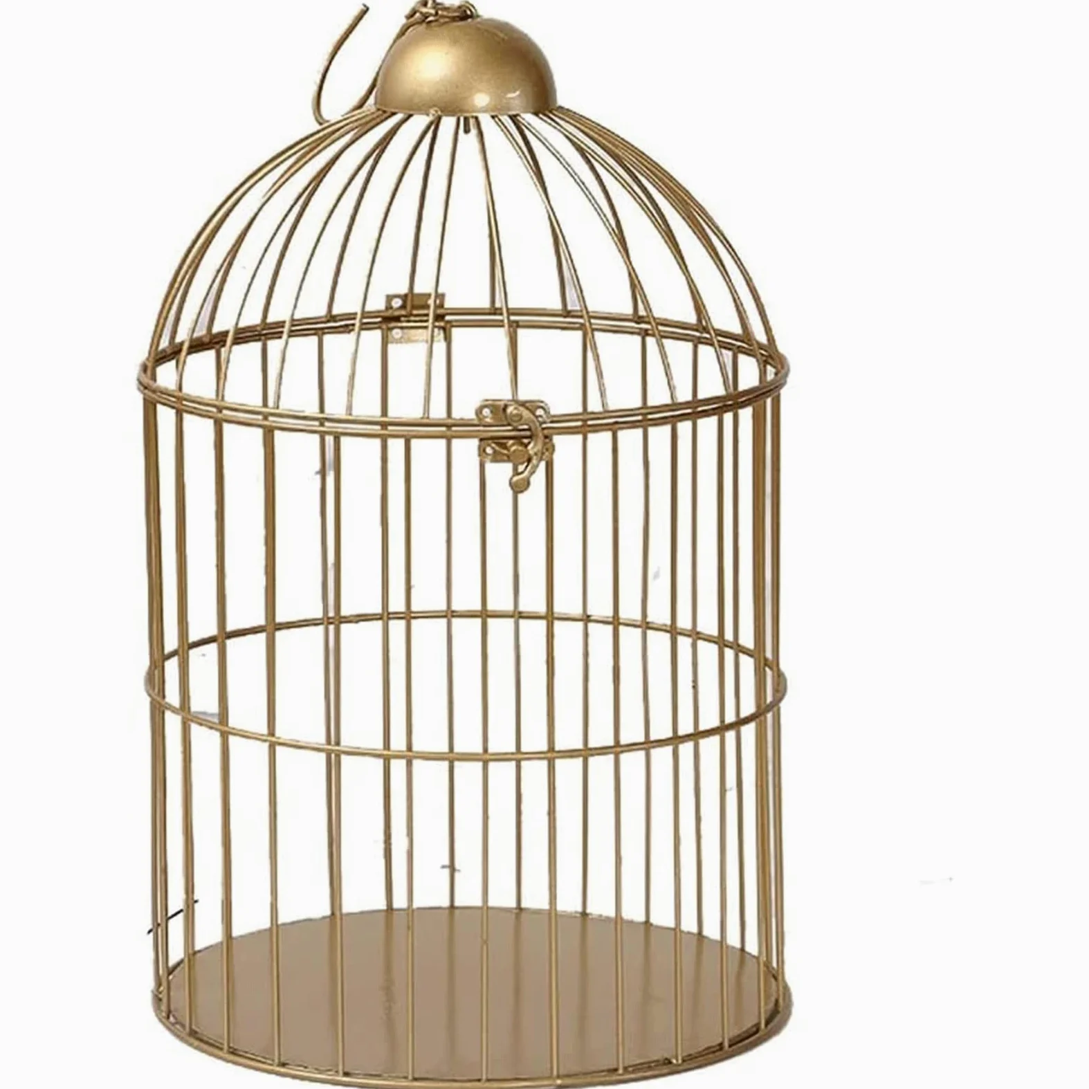 OLOTU Gabbie Uccelli Gabbia per Uccelli in Ferro Vintage, Supporto per Fiori Decorativo per Esterni Multifunzionale, Gabbia per Uccelli da Viaggio Portatile per Forniture per Animali Domestici Sicuro