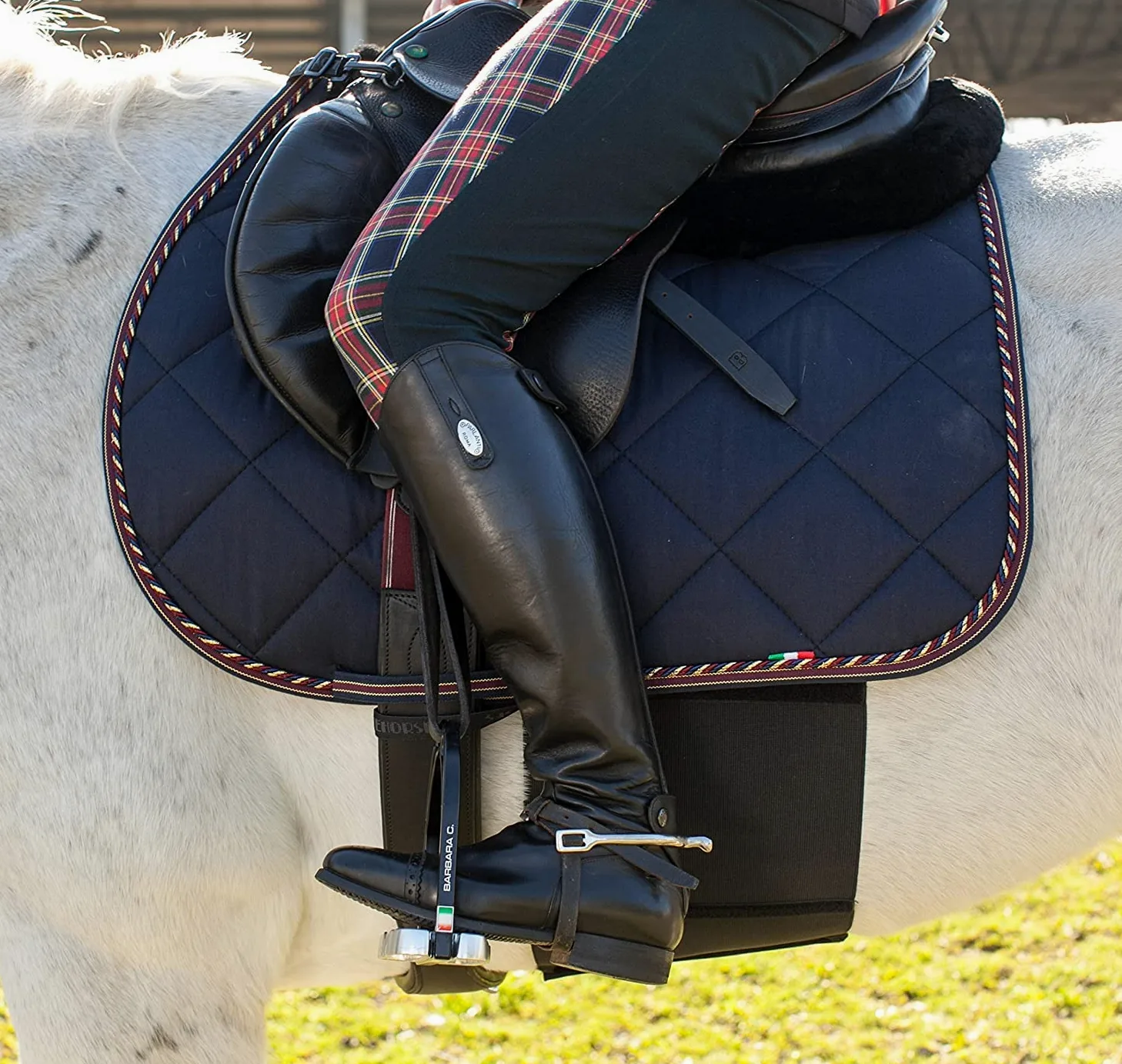 LOVEHORSES Fascia di Rispetto Deluxe - L'Originale - Comfort e Protezione Elastica - Certificato Oeko-Tex - Made in Italy - Full, Testa di Moro